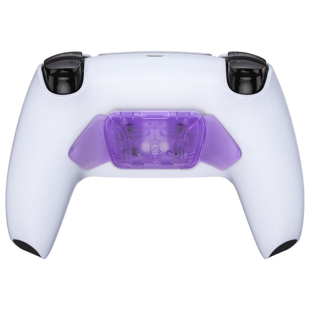 eXtremeRate Replacement Redesigned K1 K2 K3 K4 Back Buttons Housing Shell for eXtremeRate RISE4 Remap Kit, Compatible with PS5 Controller - Clear Atomic Purple eXtremeRate