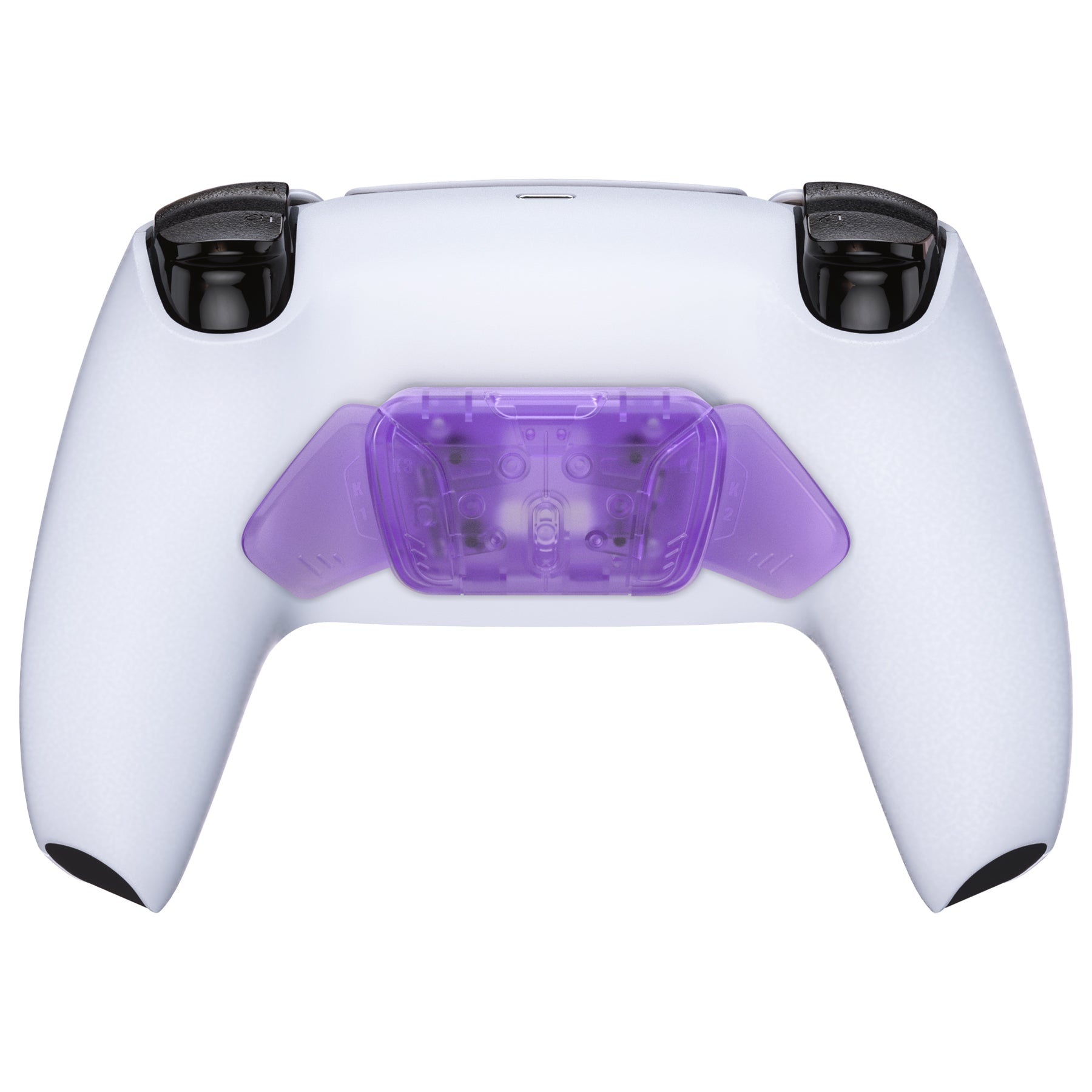 eXtremeRate Replacement Redesigned K1 K2 K3 K4 Back Buttons Housing Shell for eXtremeRate RISE4 Remap Kit, Compatible with PS5 Controller - Clear Atomic Purple eXtremeRate