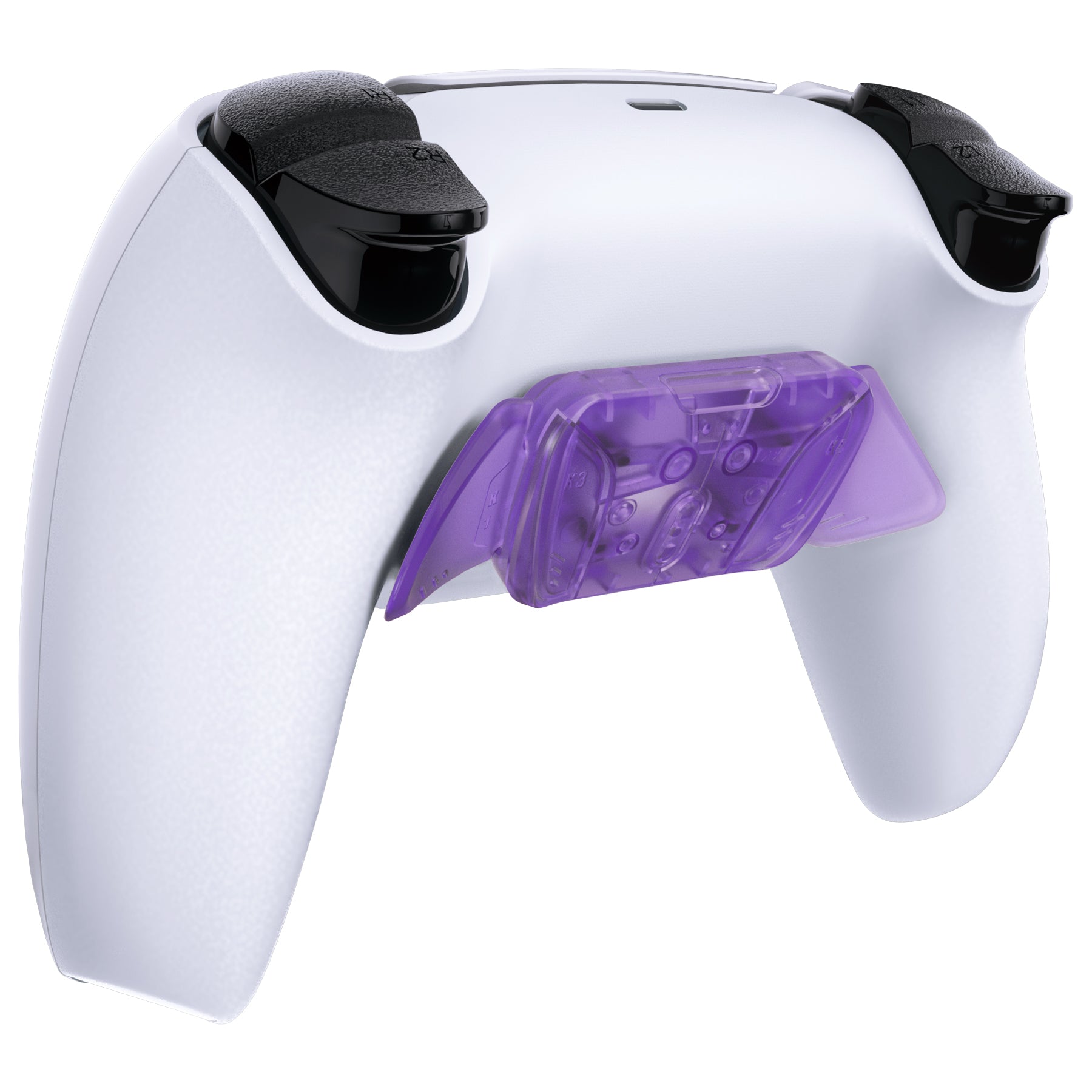eXtremeRate Replacement Redesigned K1 K2 K3 K4 Back Buttons Housing Shell for eXtremeRate RISE4 Remap Kit, Compatible with PS5 Controller - Clear Atomic Purple eXtremeRate