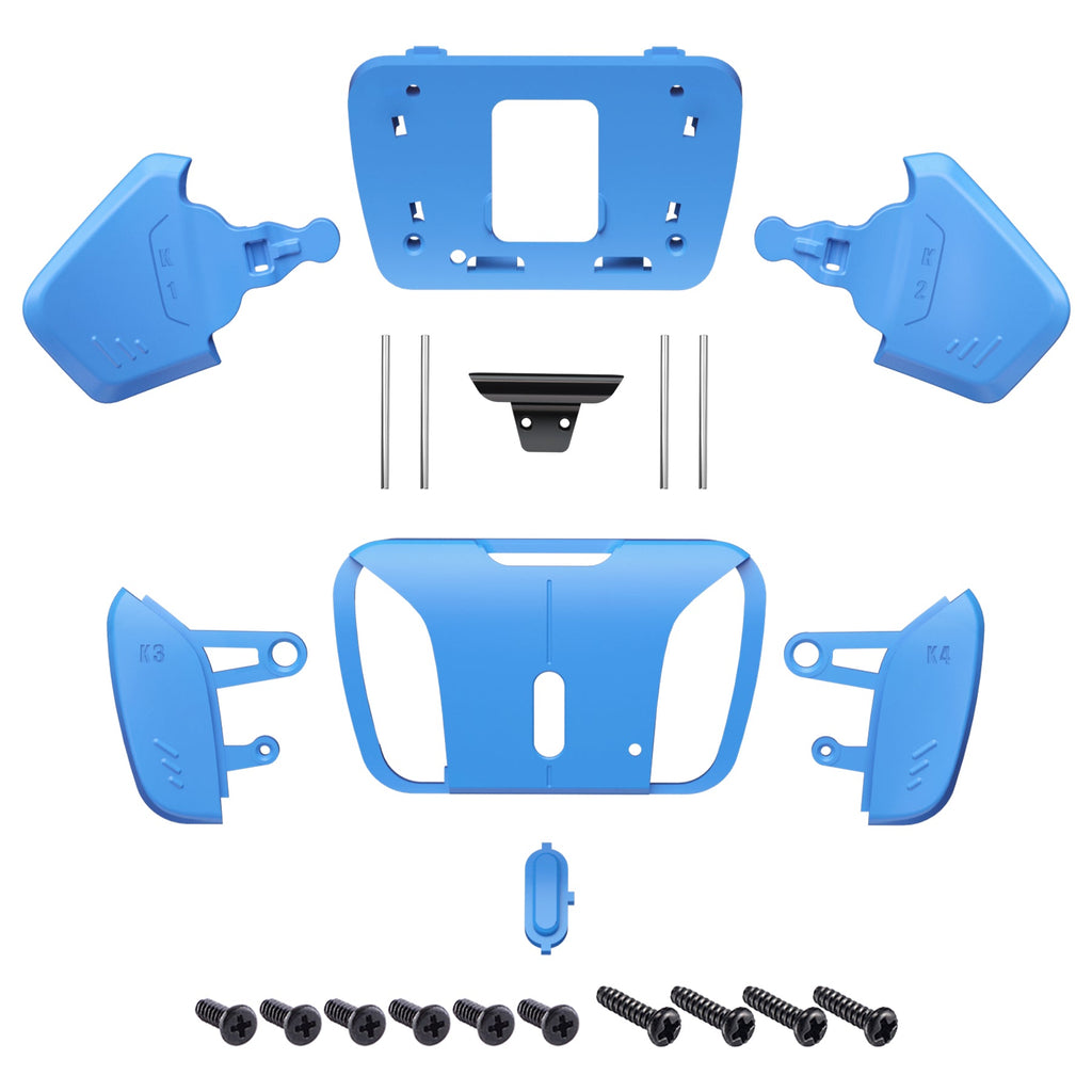 eXtremeRate Replacement Redesigned K1 K2 K3 K4 Back Buttons Housing Shell for eXtremeRate RISE4 Remap Kit, Compatible with PS5 Controller - Starlight Blue eXtremeRate
