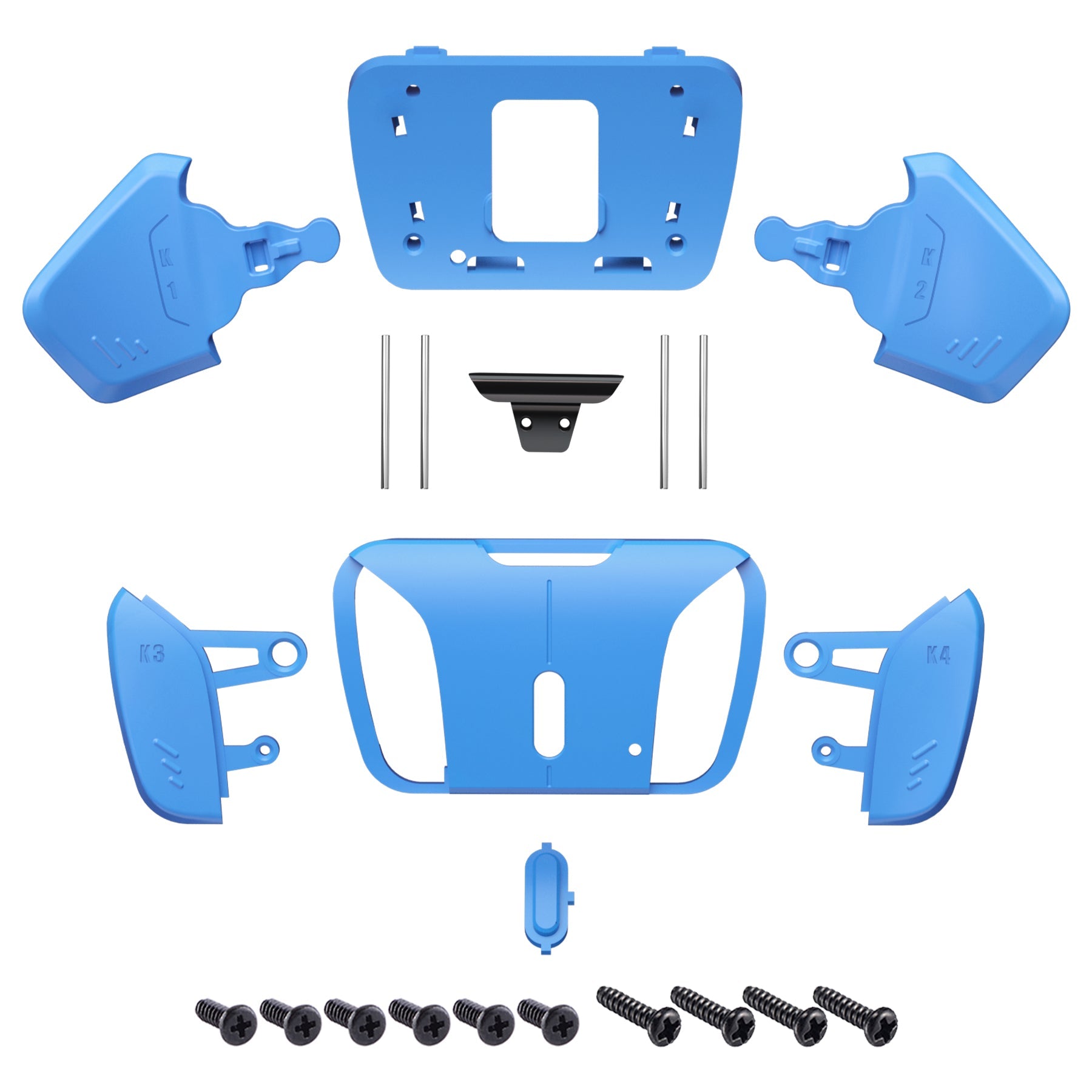 eXtremeRate Replacement Redesigned K1 K2 K3 K4 Back Buttons Housing Shell for eXtremeRate RISE4 Remap Kit, Compatible with PS5 Controller - Starlight Blue eXtremeRate