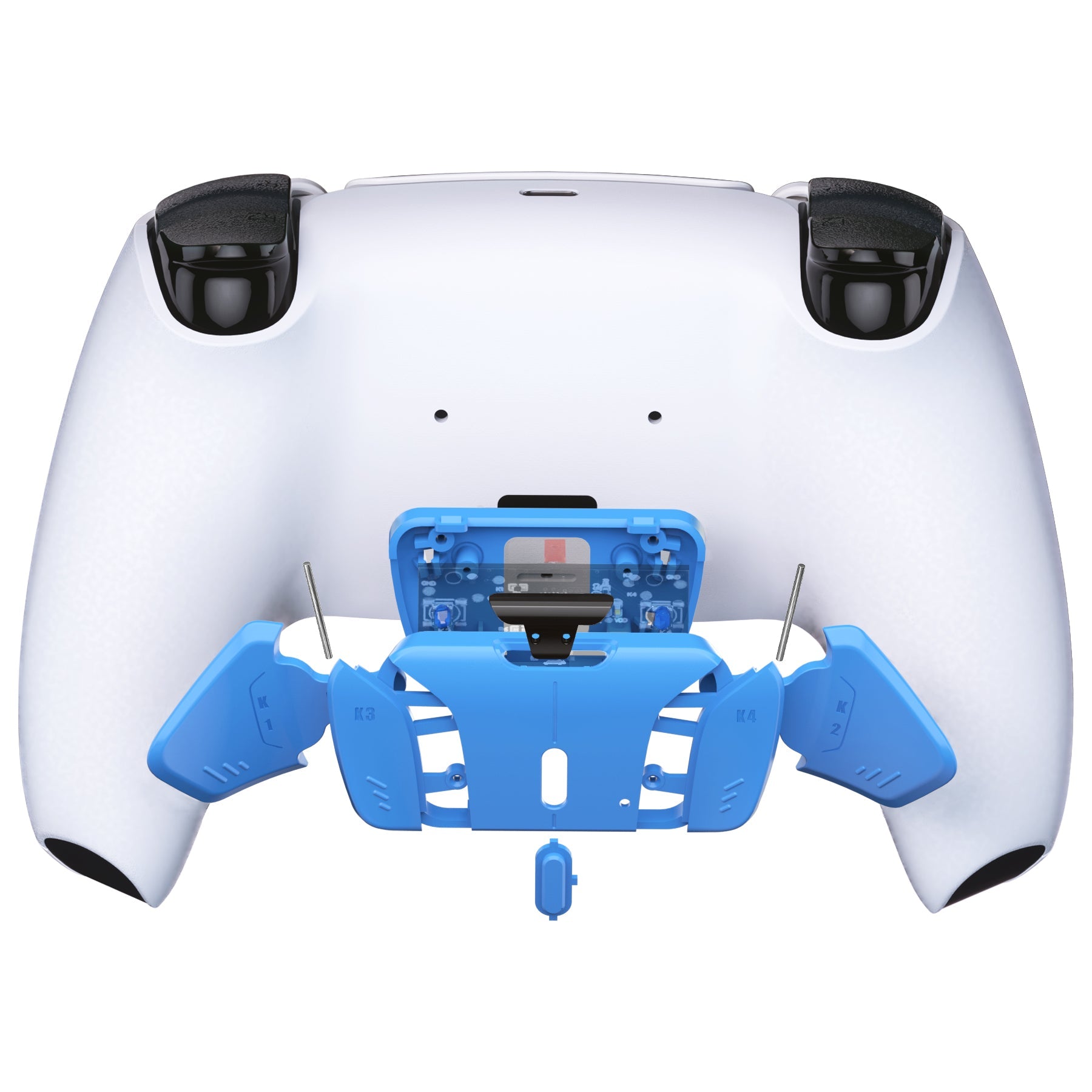 eXtremeRate Replacement Redesigned K1 K2 K3 K4 Back Buttons Housing Shell for eXtremeRate RISE4 Remap Kit, Compatible with PS5 Controller - Starlight Blue eXtremeRate