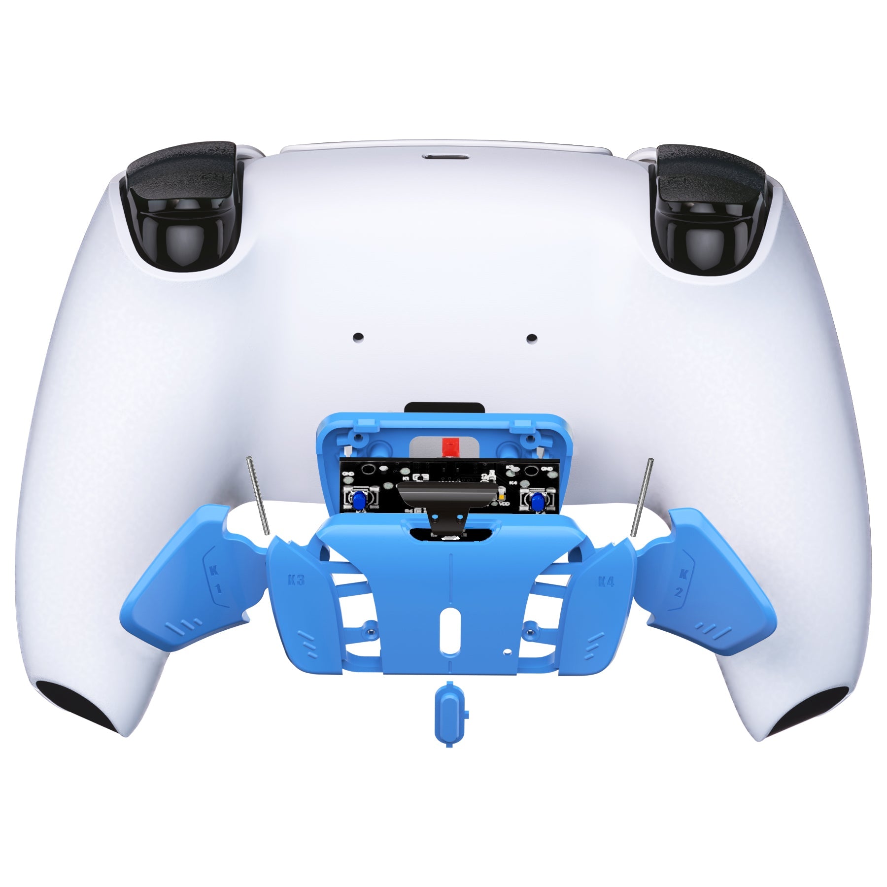 eXtremeRate Turn RISE to RISE4 Kit – Redesigned K1 K2 K3 K4 Back Buttons Housing & Remap PCB Board for eXtremeRate RISE & RISE4 Remap kit, Compatible with PS5 Controller - Starlight Blue eXtremeRate