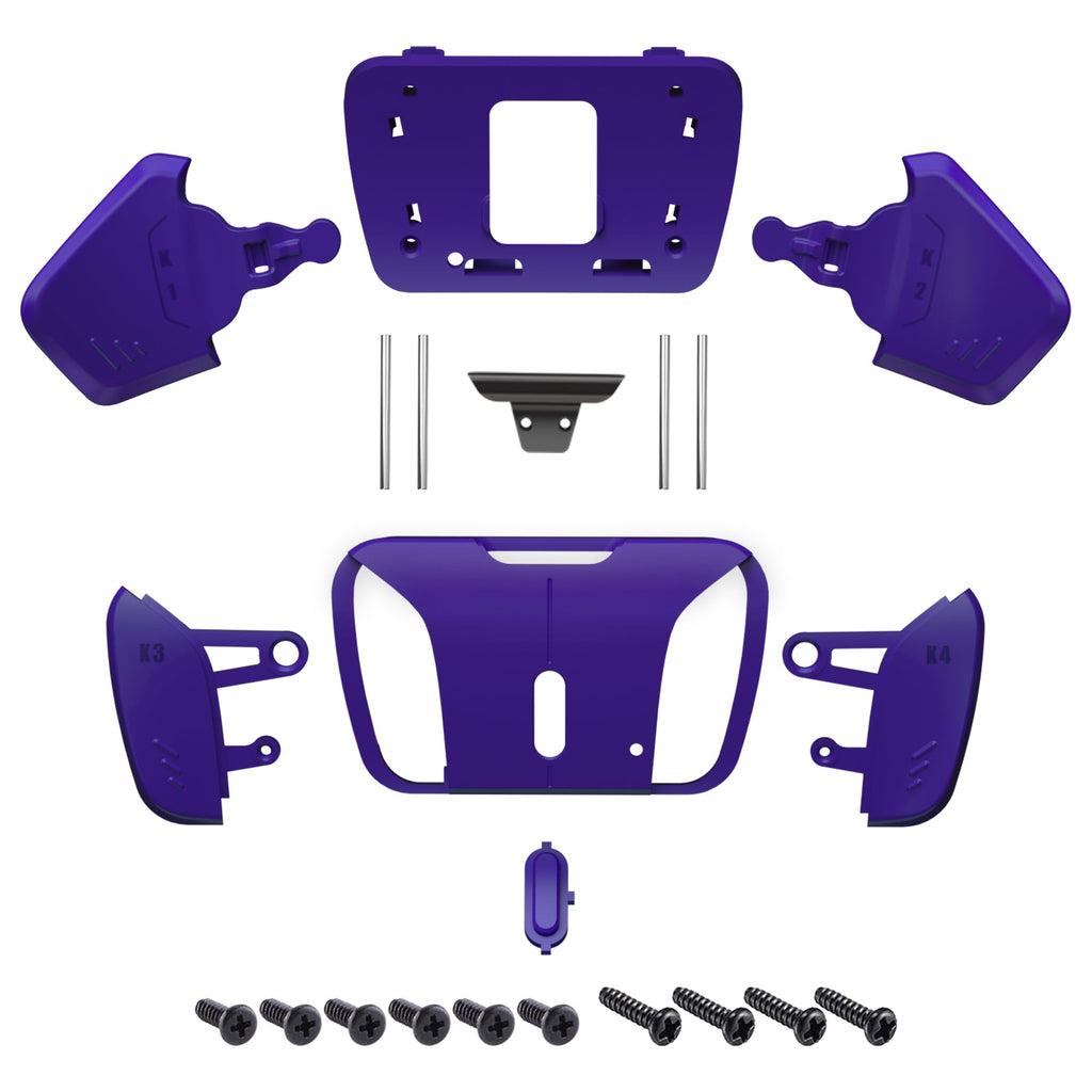 eXtremeRate Replacement Redesigned K1 K2 K3 K4 Back Buttons Housing Shell for eXtremeRate RISE4 Remap Kit, Compatible with PS5 Controller - Galactic Purple eXtremeRate