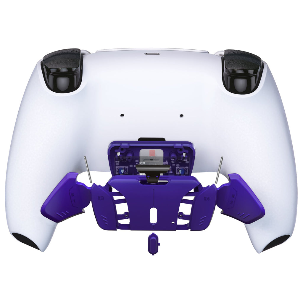 eXtremeRate Replacement Redesigned K1 K2 K3 K4 Back Buttons Housing Shell for eXtremeRate RISE4 Remap Kit, Compatible with PS5 Controller - Galactic Purple eXtremeRate