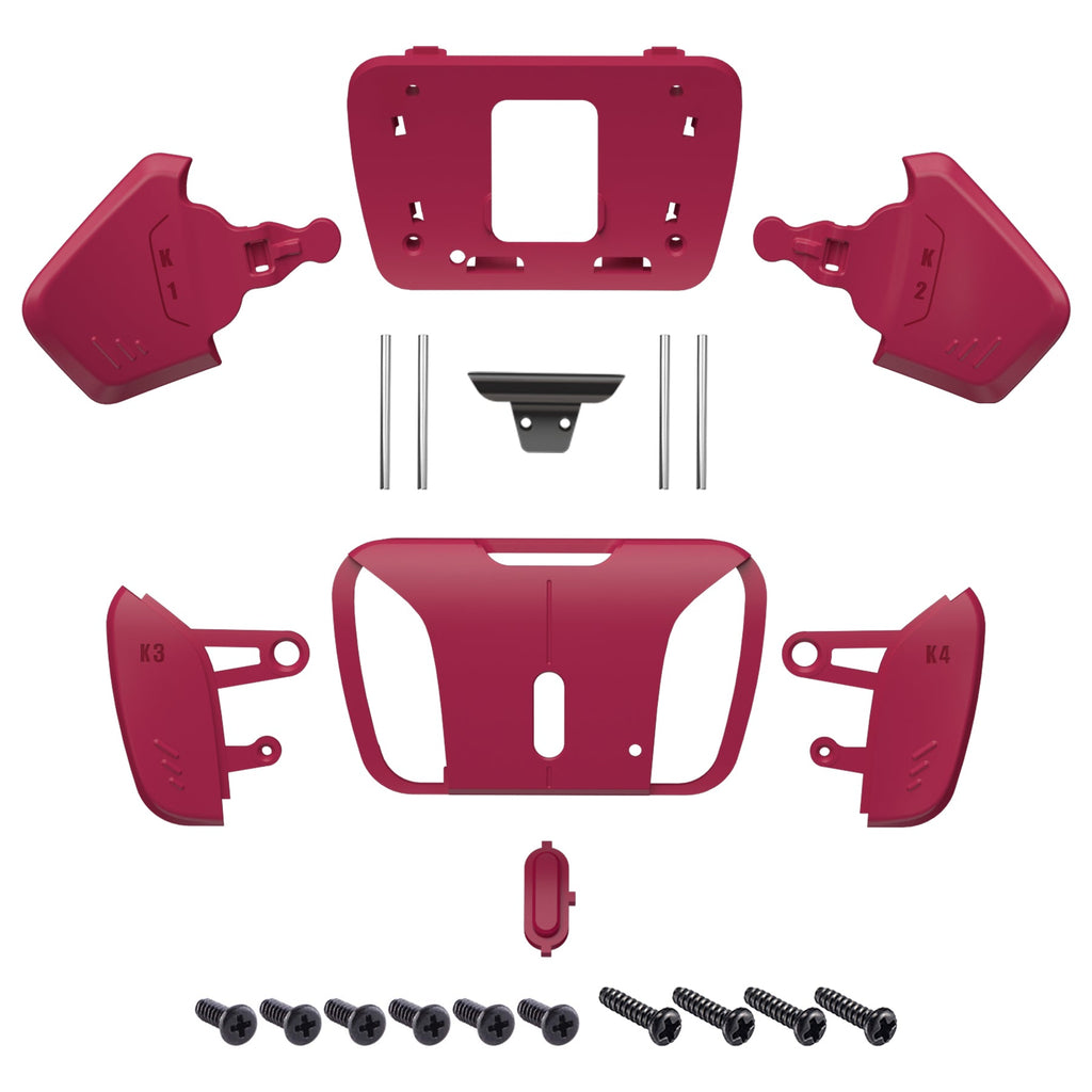 eXtremeRate Replacement Redesigned K1 K2 K3 K4 Back Buttons Housing Shell for eXtremeRate RISE4 Remap Kit, Compatible with PS5 Controller - Cosmic Red eXtremeRate