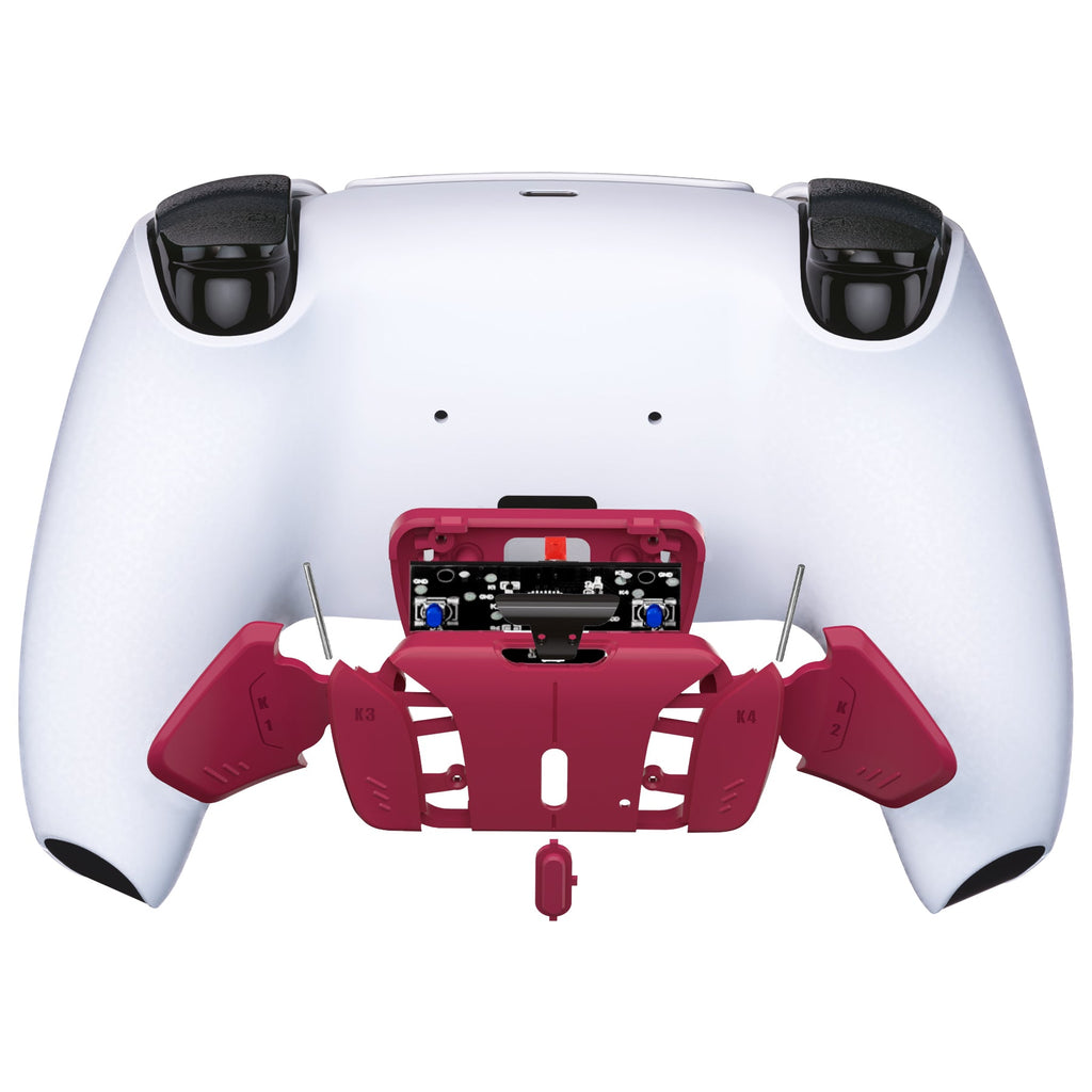 eXtremeRate Turn RISE to RISE4 Kit – Redesigned K1 K2 K3 K4 Back Buttons Housing & Remap PCB Board for eXtremeRate RISE & RISE4 Remap kit, Compatible with PS5 Controller - Cosmic Red eXtremeRate