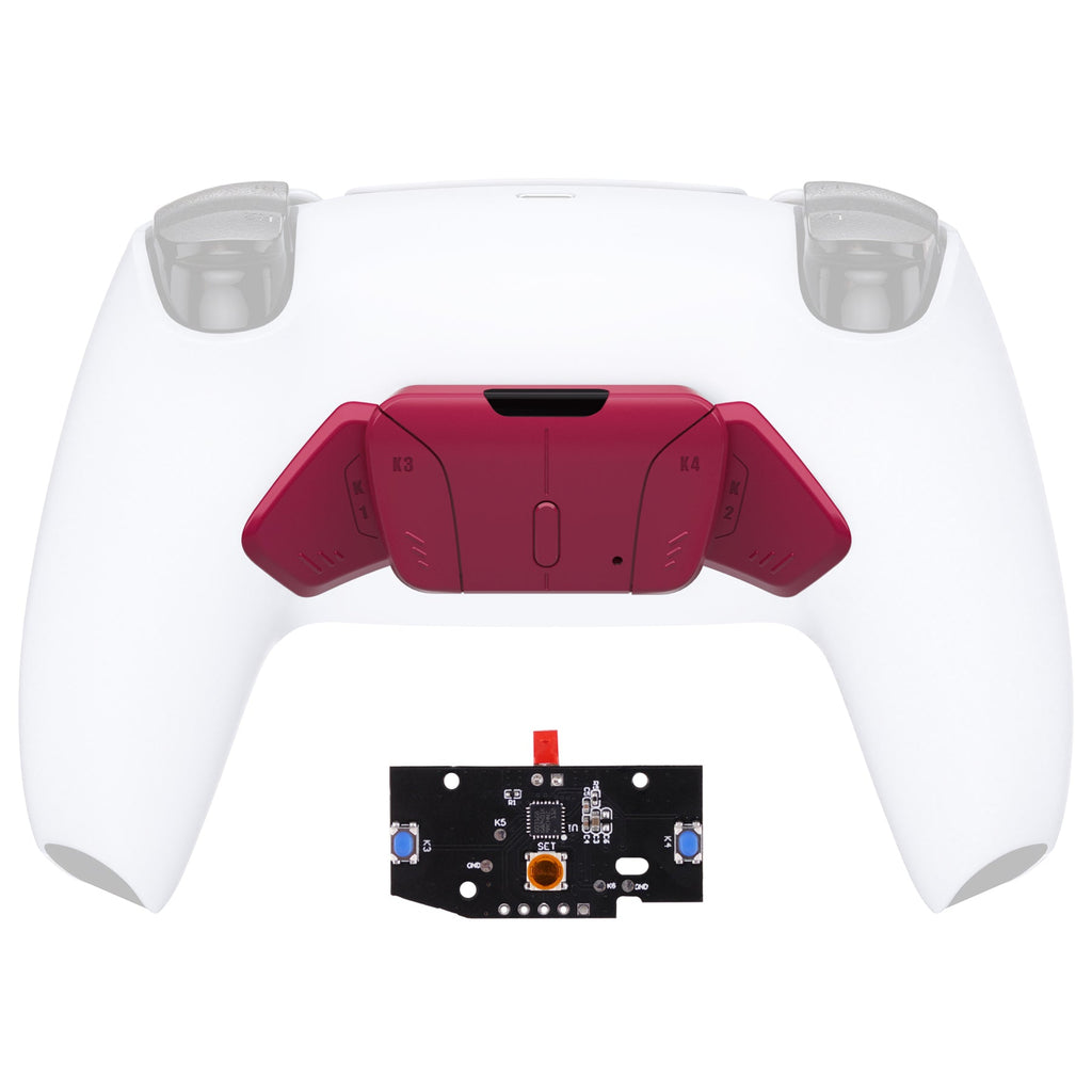 eXtremeRate Turn RISE to RISE4 Kit – Redesigned K1 K2 K3 K4 Back Buttons Housing & Remap PCB Board for eXtremeRate RISE & RISE4 Remap kit, Compatible with PS5 Controller - Cosmic Red eXtremeRate