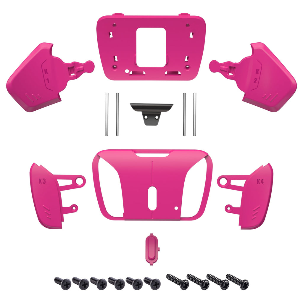 eXtremeRate Replacement Redesigned K1 K2 K3 K4 Back Buttons Housing Shell for eXtremeRate RISE4 Remap Kit, Compatible with PS5 Controller - Nova Pink eXtremeRate