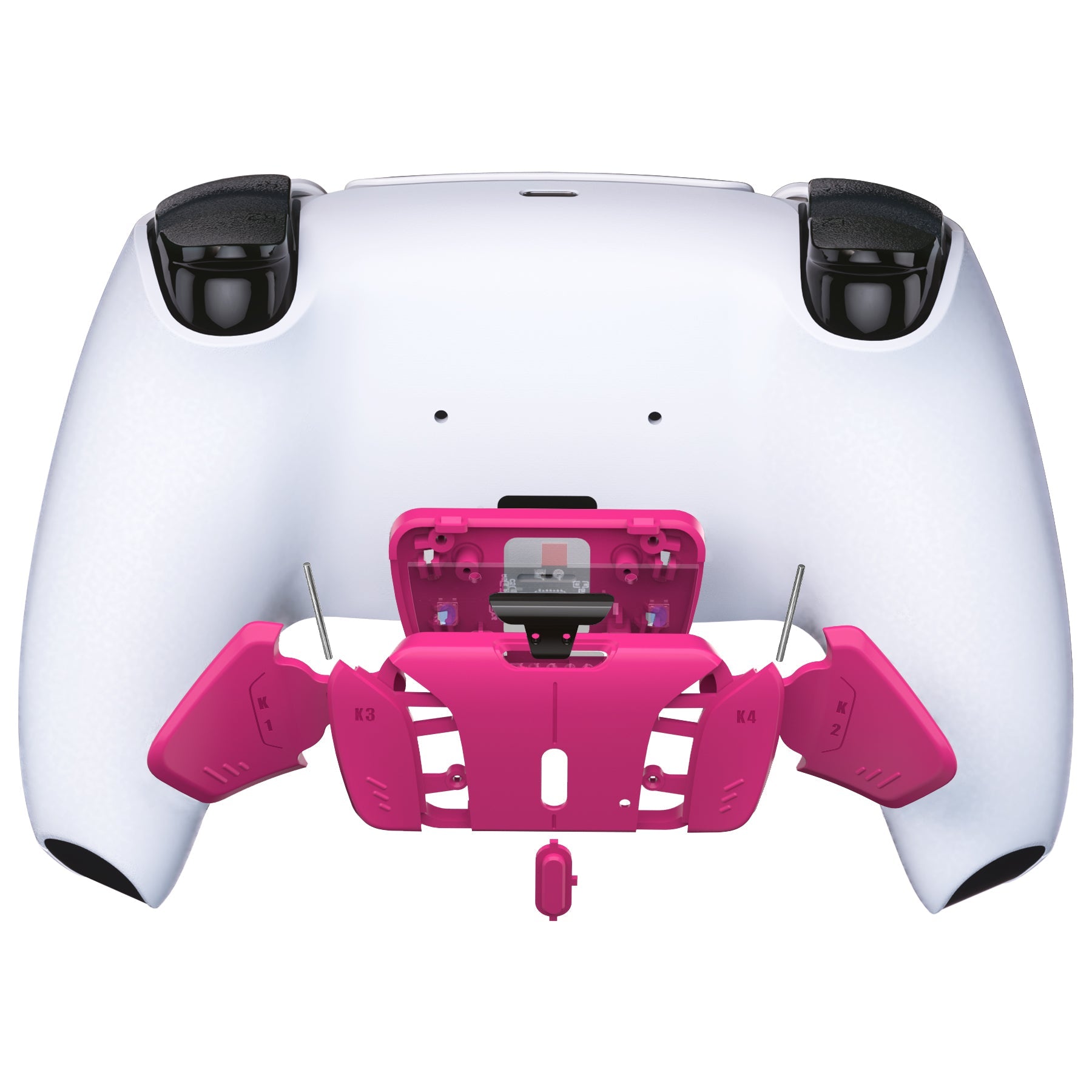 eXtremeRate Replacement Redesigned K1 K2 K3 K4 Back Buttons Housing Shell for eXtremeRate RISE4 Remap Kit, Compatible with PS5 Controller - Nova Pink eXtremeRate