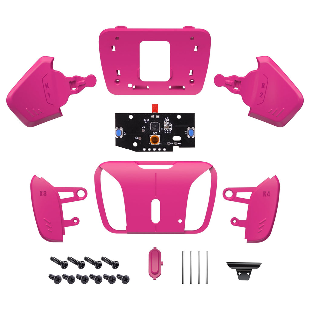 eXtremeRate Turn RISE to RISE4 Kit – Redesigned K1 K2 K3 K4 Back Buttons Housing & Remap PCB Board for eXtremeRate RISE & RISE4 Remap kit, Compatible with PS5 Controller - Nova Pink eXtremeRate