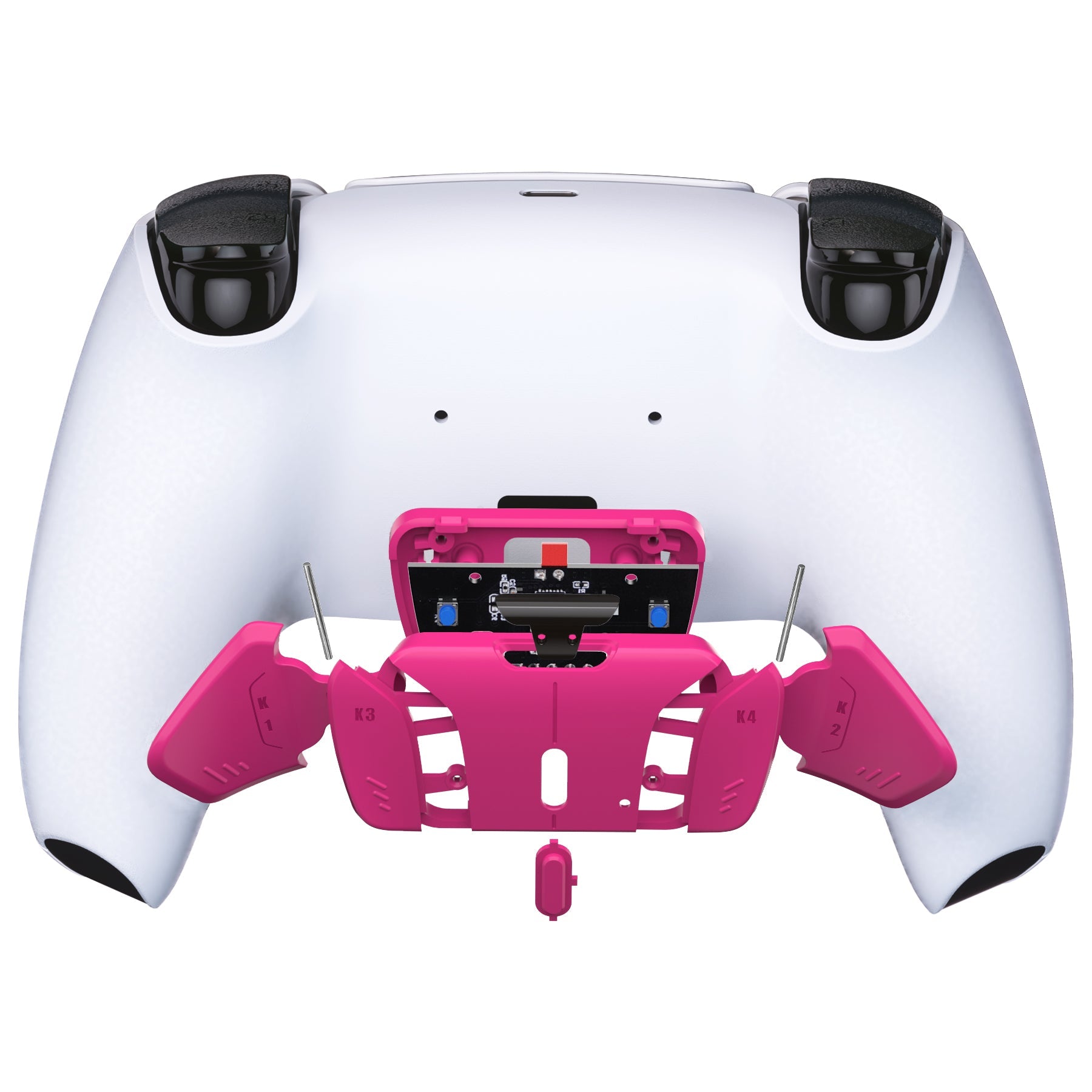eXtremeRate Turn RISE to RISE4 Kit – Redesigned K1 K2 K3 K4 Back Buttons Housing & Remap PCB Board for eXtremeRate RISE & RISE4 Remap kit, Compatible with PS5 Controller - Nova Pink eXtremeRate