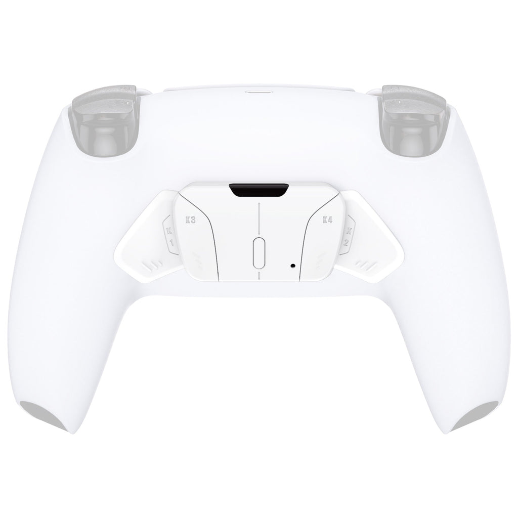 eXtremeRate Replacement Redesigned K1 K2 K3 K4 Back Buttons Housing Shell for eXtremeRate RISE4 Remap Kit, Compatible with PS5 Controller - White eXtremeRate