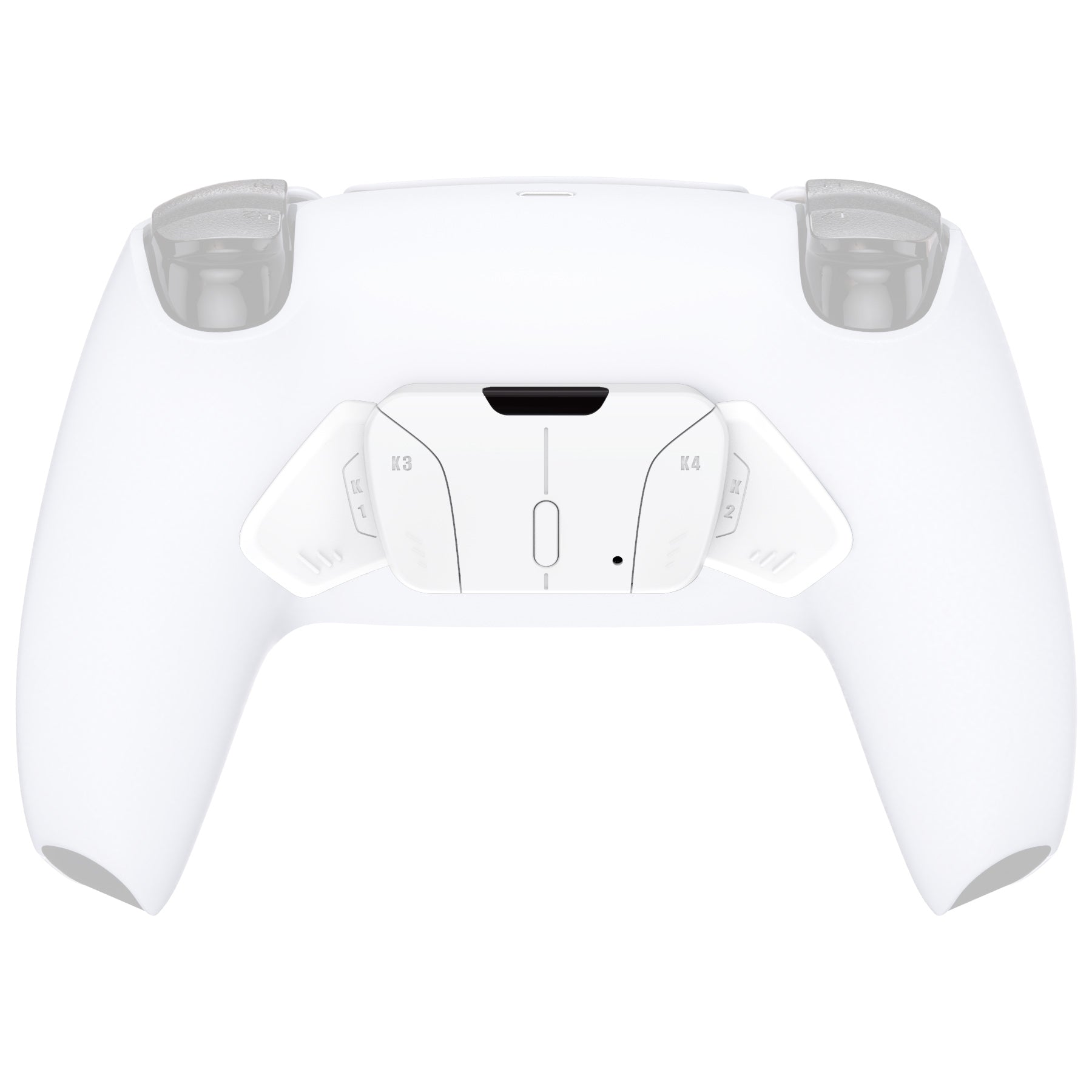 eXtremeRate Replacement Redesigned K1 K2 K3 K4 Back Buttons Housing Shell for eXtremeRate RISE4 Remap Kit, Compatible with PS5 Controller - White eXtremeRate