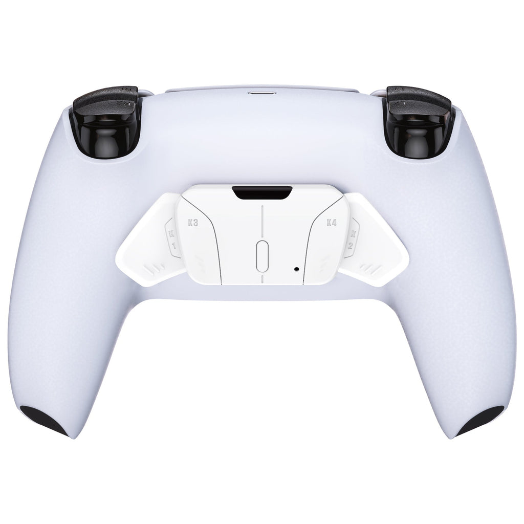 eXtremeRate Replacement Redesigned K1 K2 K3 K4 Back Buttons Housing Shell for eXtremeRate RISE4 Remap Kit, Compatible with PS5 Controller - White eXtremeRate