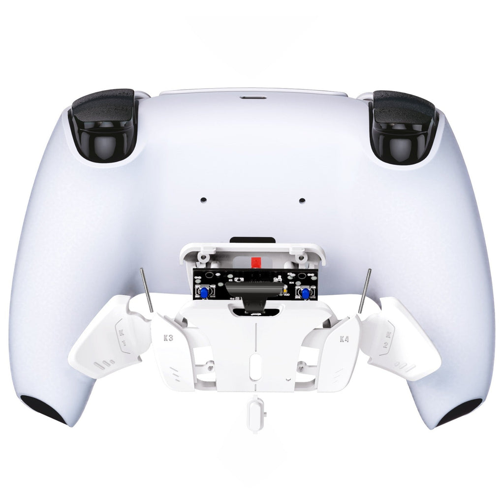 eXtremeRate Turn RISE to RISE4 Kit – Redesigned K1 K2 K3 K4 Back Buttons Housing & Remap PCB Board for eXtremeRate RISE & RISE4 Remap kit, Compatible with PS5 Controller - Matte White eXtremeRate