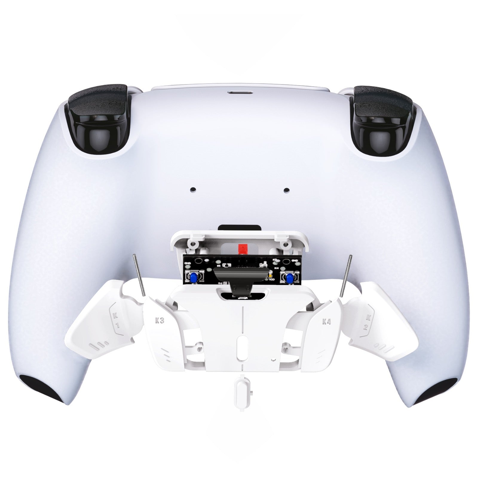 eXtremeRate Turn RISE to RISE4 Kit – Redesigned K1 K2 K3 K4 Back Buttons Housing & Remap PCB Board for eXtremeRate RISE & RISE4 Remap kit, Compatible with PS5 Controller - Matte White eXtremeRate