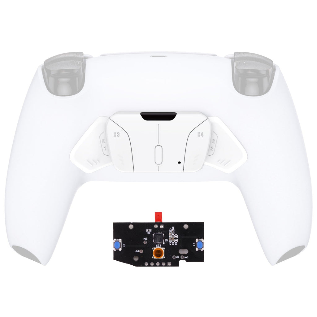 eXtremeRate Turn RISE to RISE4 Kit – Redesigned K1 K2 K3 K4 Back Buttons Housing & Remap PCB Board for eXtremeRate RISE & RISE4 Remap kit, Compatible with PS5 Controller - Matte White eXtremeRate