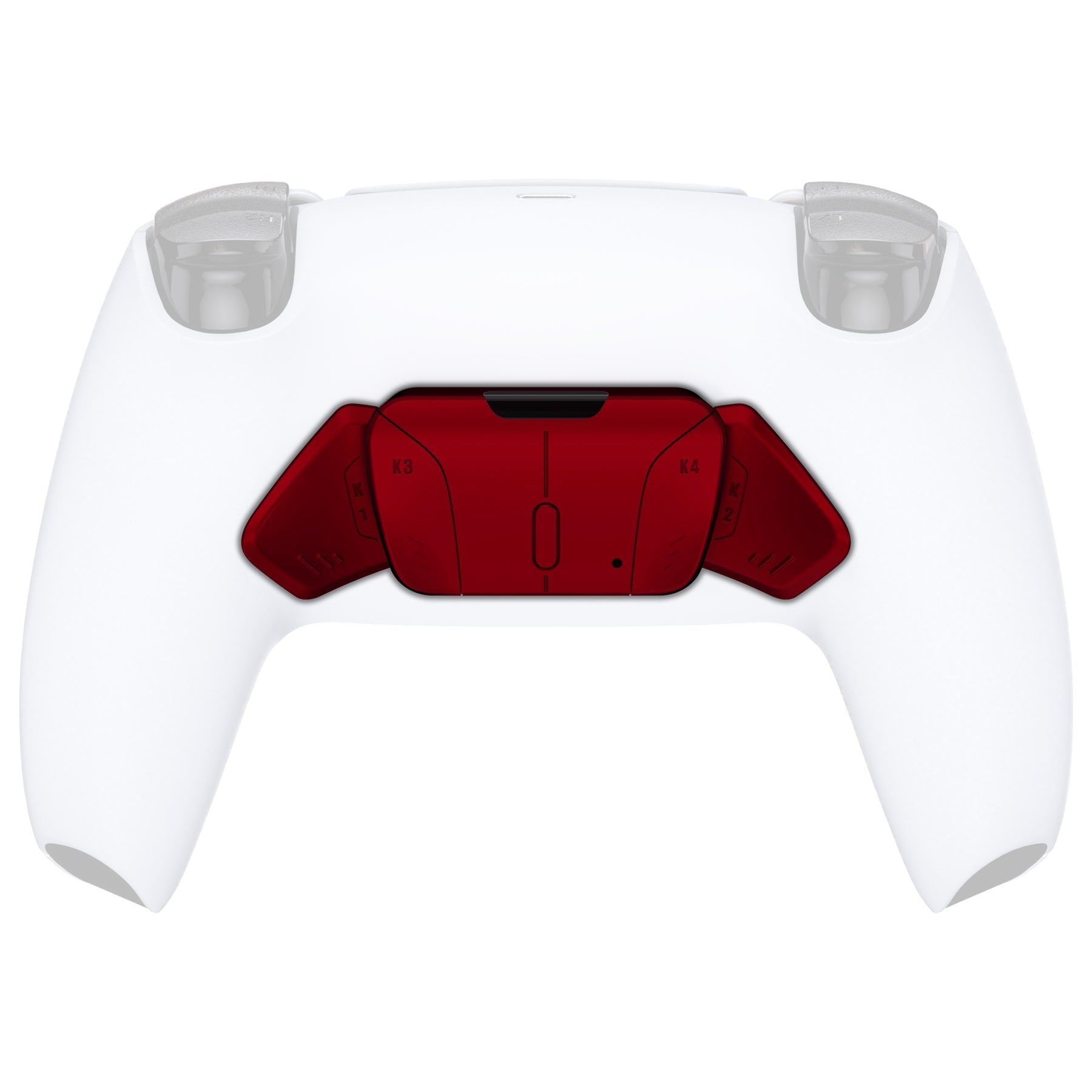 eXtremeRate Replacement Redesigned K1 K2 K3 K4 Back Buttons Housing Shell for eXtremeRate RISE4 Remap Kit, Compatible with PS5 Controller - Scarlet Red eXtremeRate
