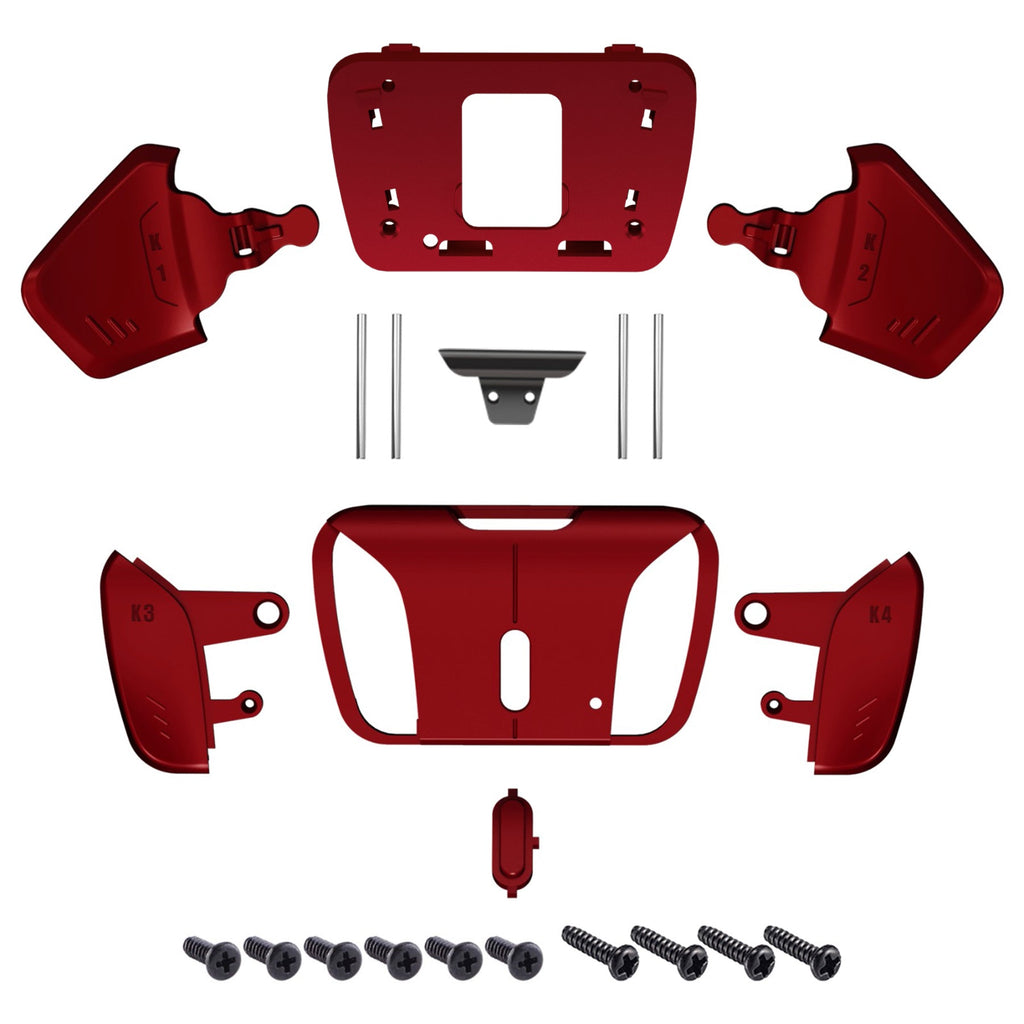 eXtremeRate Replacement Redesigned K1 K2 K3 K4 Back Buttons Housing Shell for eXtremeRate RISE4 Remap Kit, Compatible with PS5 Controller - Scarlet Red eXtremeRate