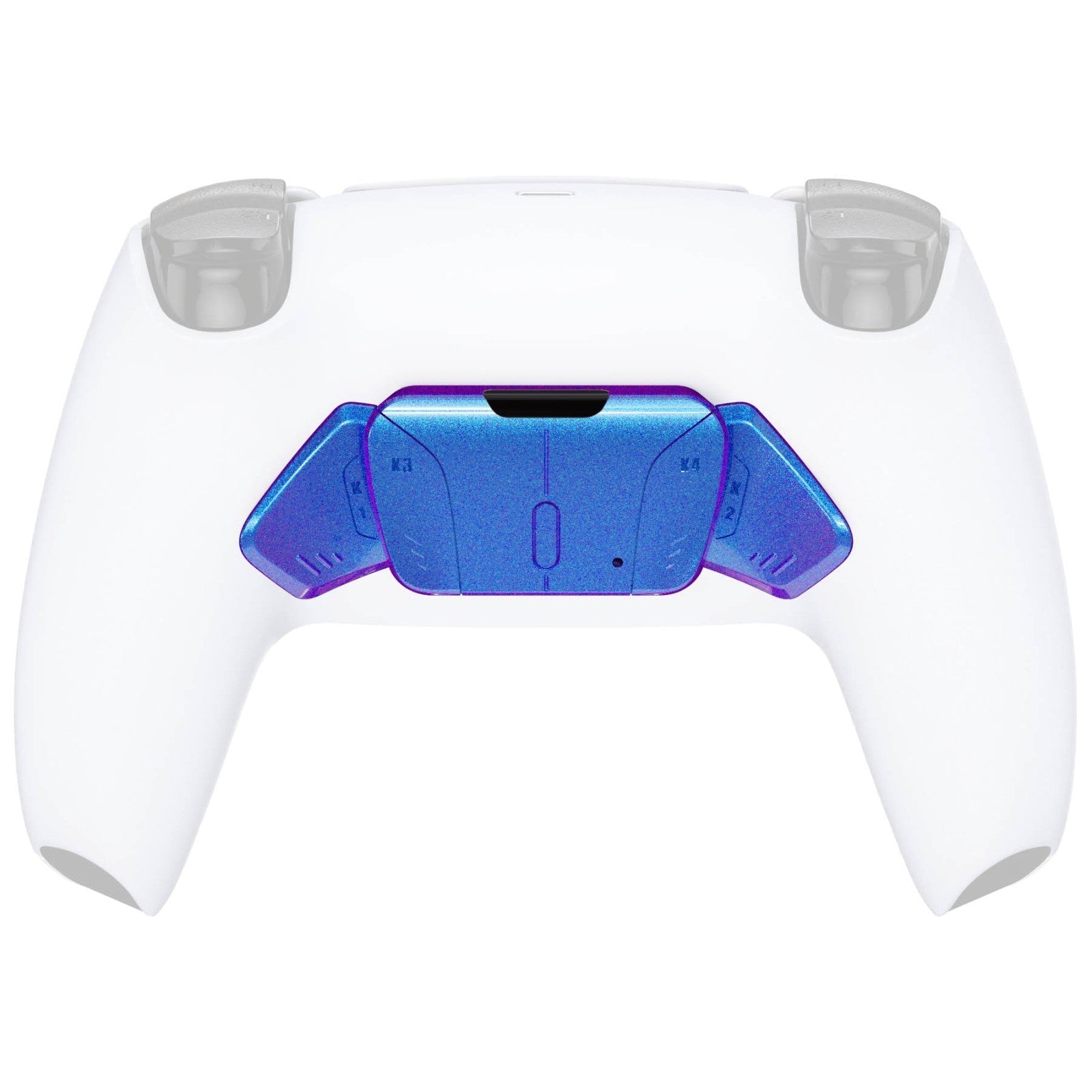 eXtremeRate Replacement Redesigned K1 K2 K3 K4 Back Buttons Housing Shell for eXtremeRate RISE4 Remap Kit, Compatible with PS5 Controller - Chameleon Purple Blue eXtremeRate