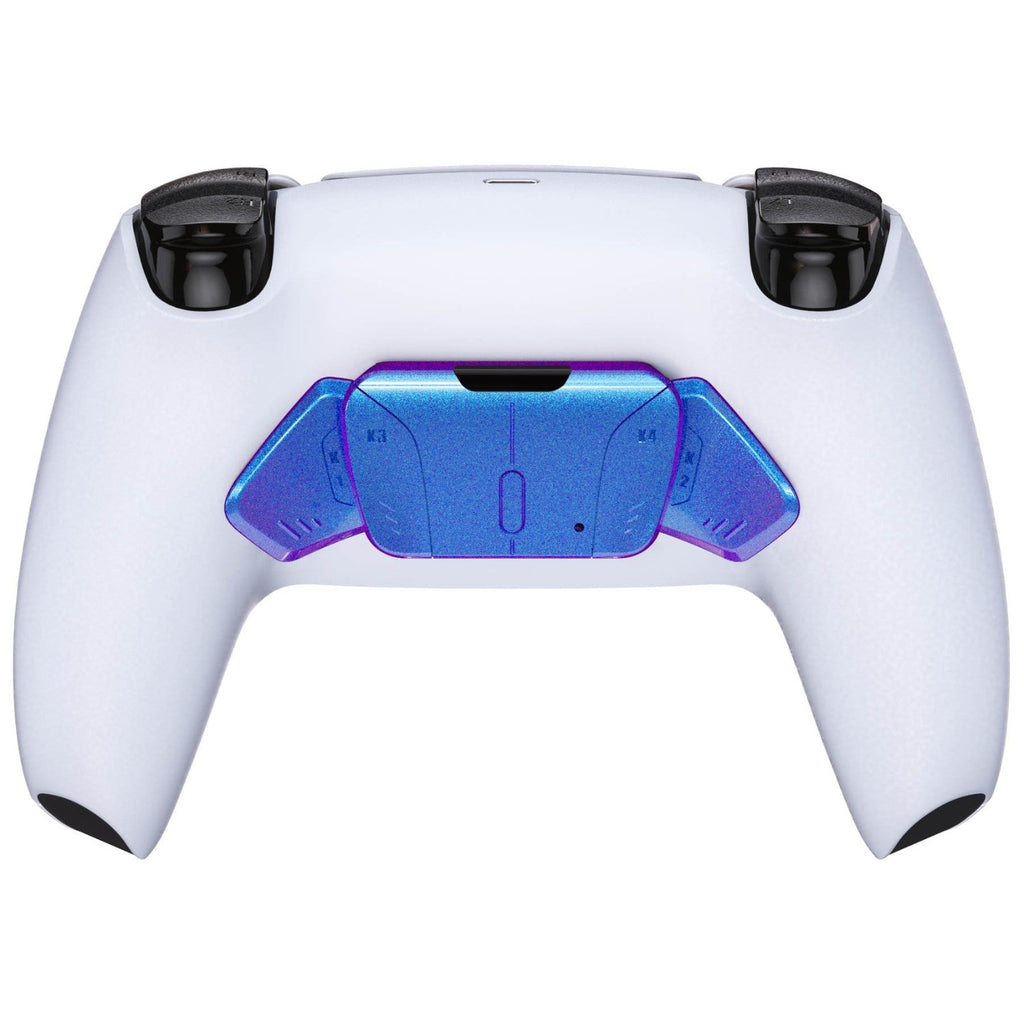 eXtremeRate Replacement Redesigned K1 K2 K3 K4 Back Buttons Housing Shell for eXtremeRate RISE4 Remap Kit, Compatible with PS5 Controller - Chameleon Purple Blue eXtremeRate