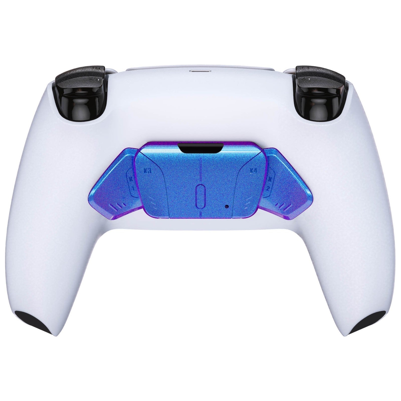 eXtremeRate Replacement Redesigned K1 K2 K3 K4 Back Buttons Housing Shell for eXtremeRate RISE4 Remap Kit, Compatible with PS5 Controller - Chameleon Purple Blue eXtremeRate