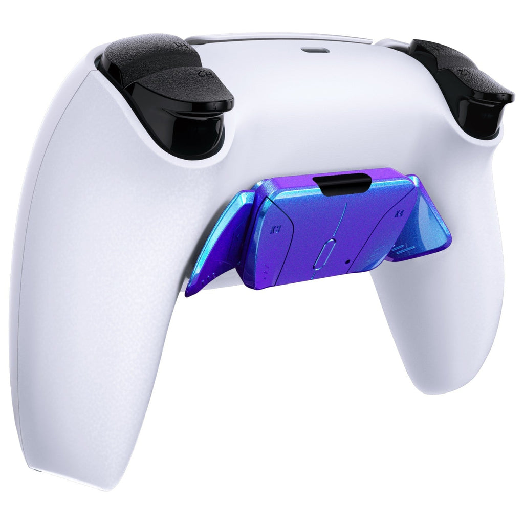 eXtremeRate Replacement Redesigned K1 K2 K3 K4 Back Buttons Housing Shell for eXtremeRate RISE4 Remap Kit, Compatible with PS5 Controller - Chameleon Purple Blue eXtremeRate