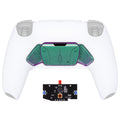 eXtremeRate Turn RISE to RISE4 Kit – Redesigned K1 K2 K3 K4 Back Buttons Housing & Remap PCB Board for eXtremeRate RISE & RISE4 Remap kit, Compatible with PS5 Controller - Chameleon Green Purple eXtremeRate