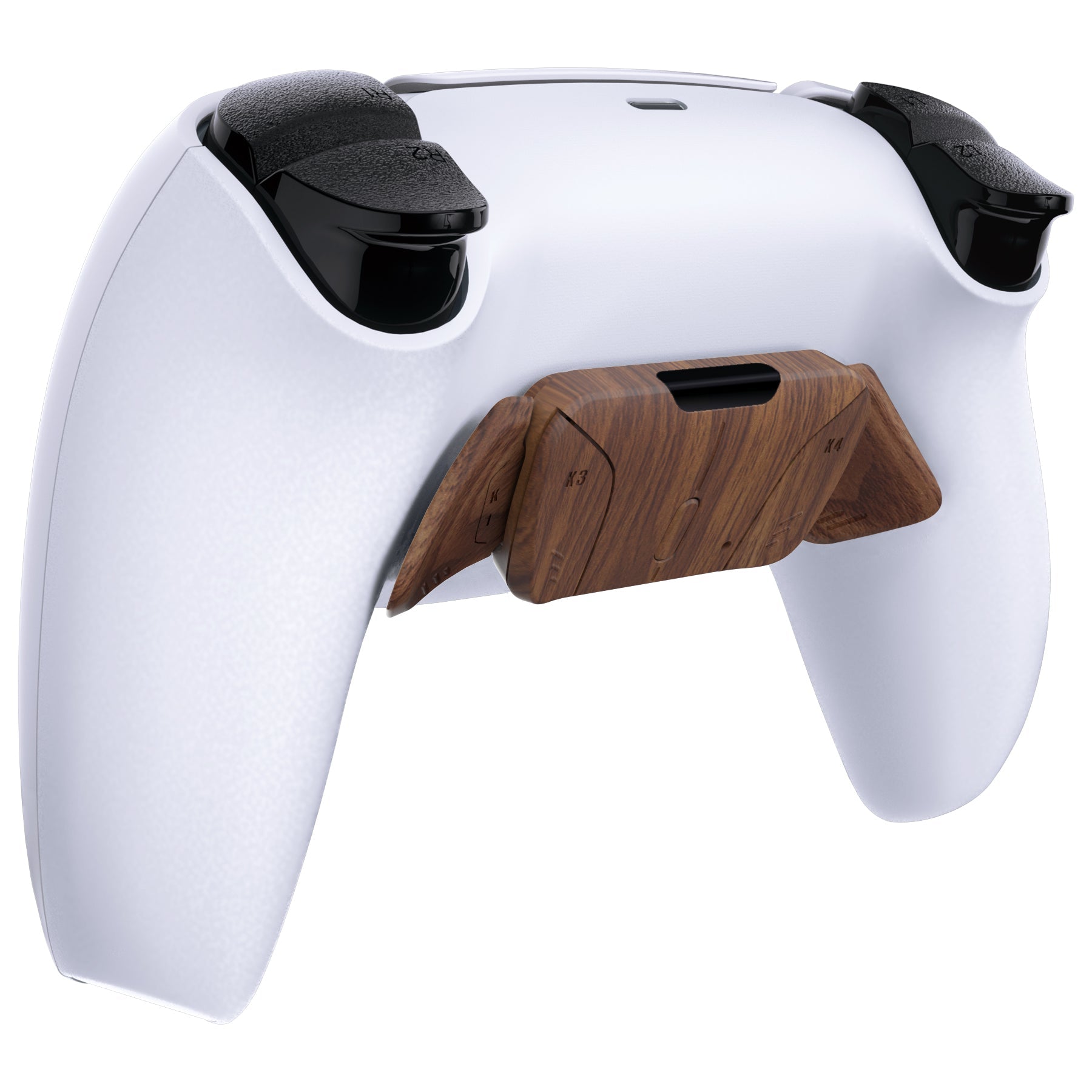 eXtremeRate Replacement Redesigned K1 K2 K3 K4 Back Buttons Housing Shell for eXtremeRate RISE4 Remap Kit, Compatible with PS5 Controller - Wood Grain eXtremeRate