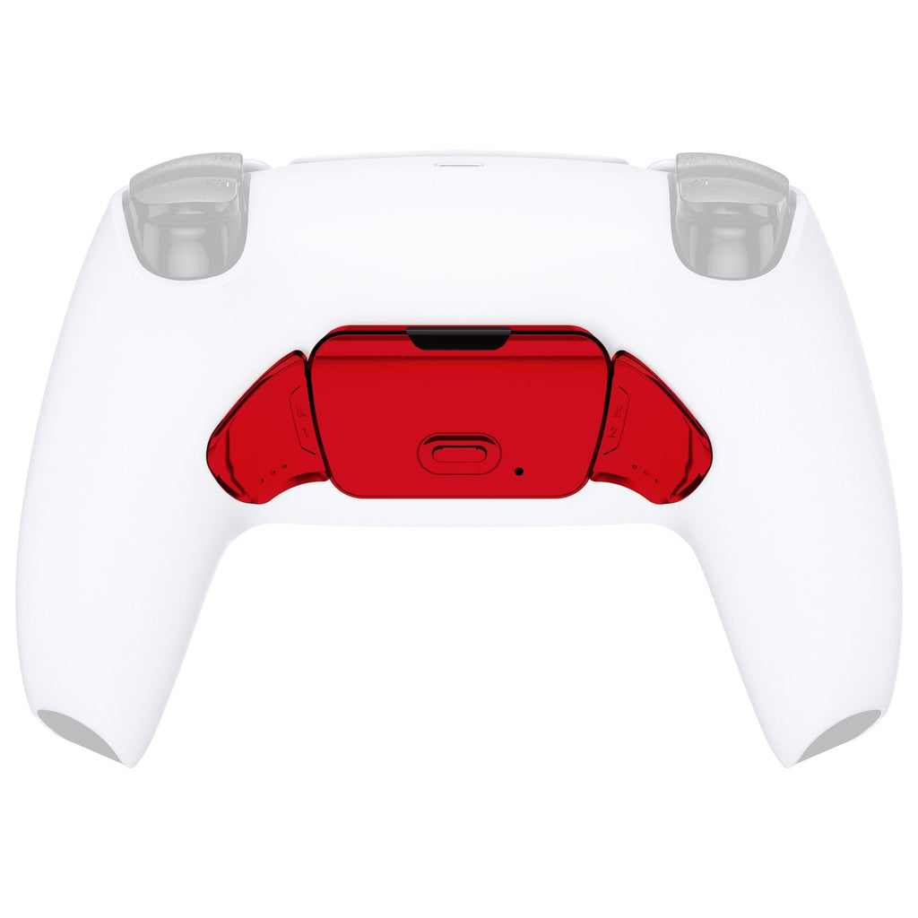 eXtremeRate Replacement Redesigned K1 K2 Back Buttons for eXtremerate RISE Remap Kit, Compatible with PS5 Controller - Chrome Red eXtremeRate