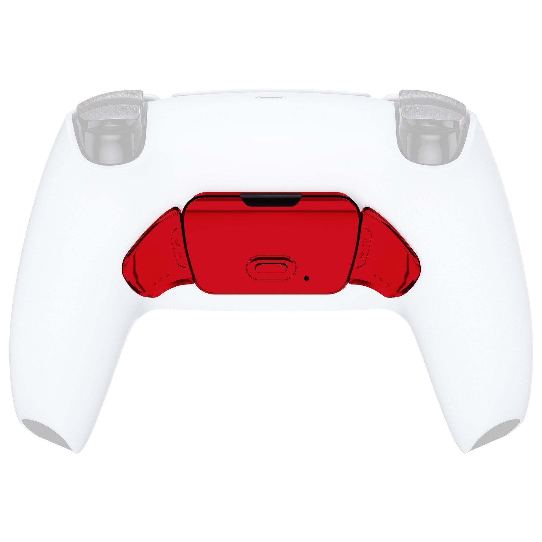 eXtremeRate Replacement Redesigned K1 K2 Back Buttons for eXtremerate RISE Remap Kit, Compatible with PS5 Controller - Chrome Red eXtremeRate
