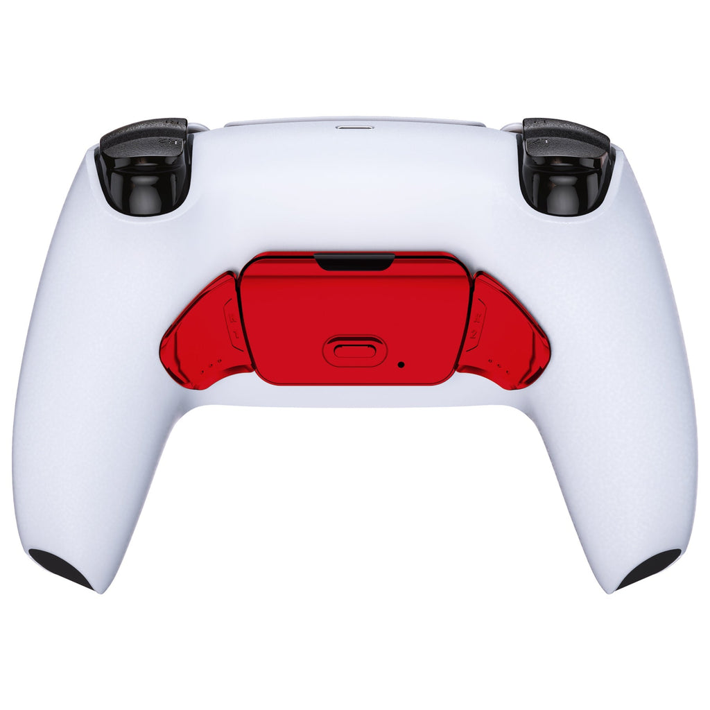 eXtremeRate Replacement Redesigned K1 K2 Back Buttons for eXtremerate RISE Remap Kit, Compatible with PS5 Controller - Chrome Red eXtremeRate