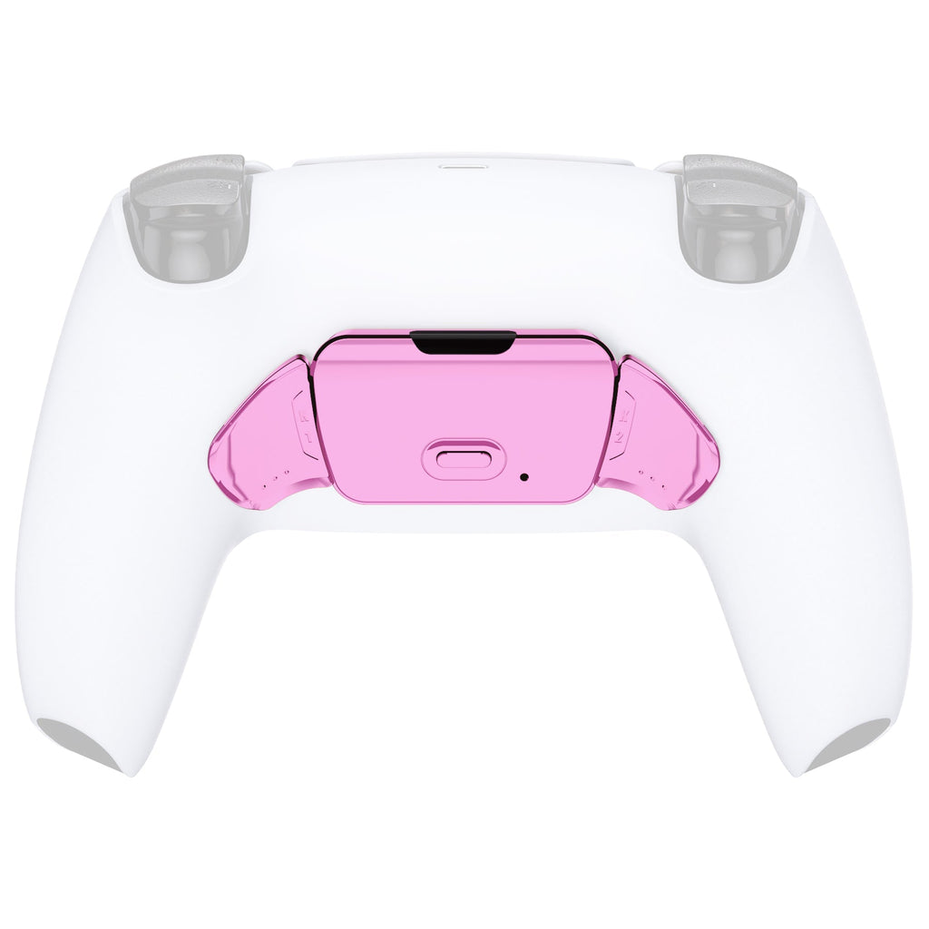 eXtremeRate Replacement Redesigned K1 K2 Back Buttons for eXtremerate RISE Remap Kit, Compatible with PS5 Controller - Chrome Pink eXtremeRate