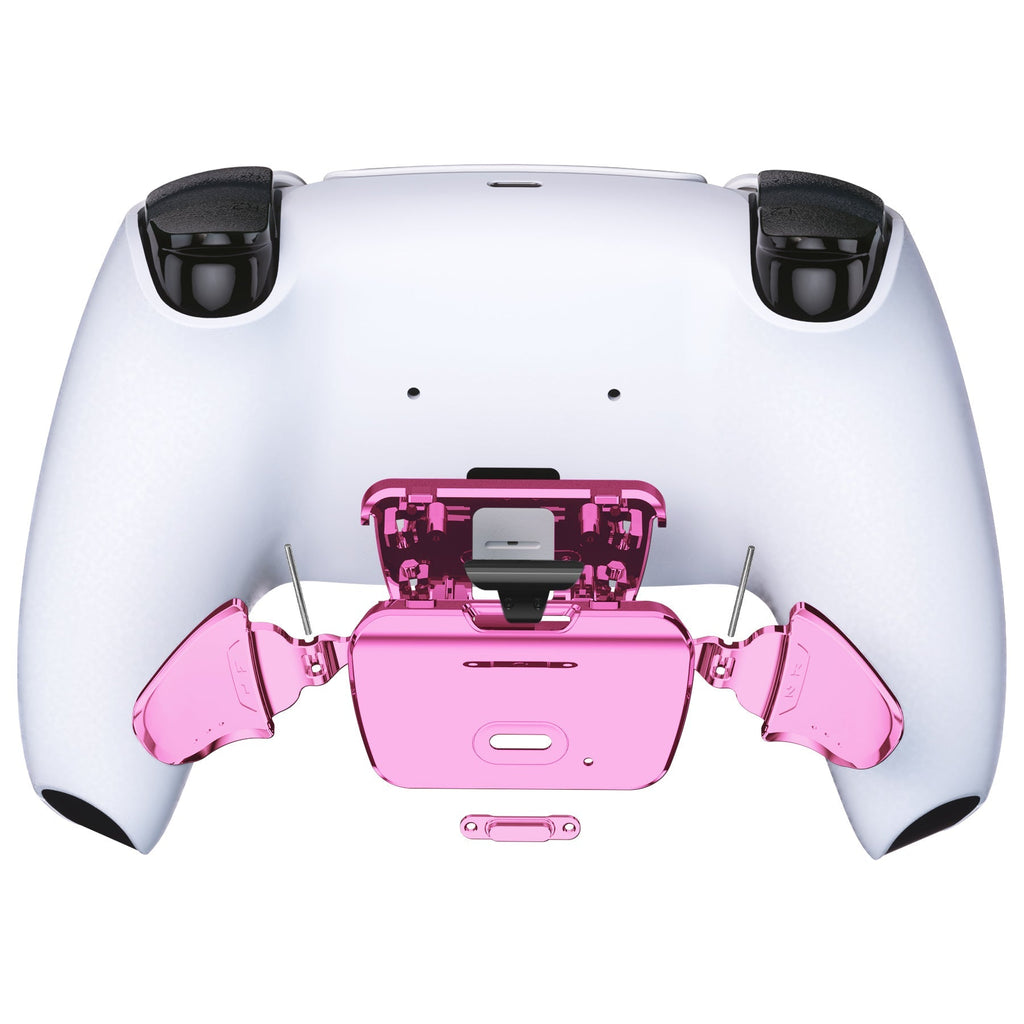eXtremeRate Replacement Redesigned K1 K2 Back Buttons for eXtremerate RISE Remap Kit, Compatible with PS5 Controller - Chrome Pink eXtremeRate