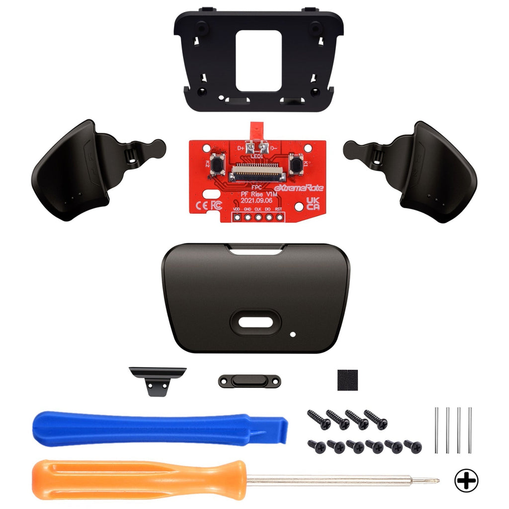 eXtremeRate Real Metal Buttons (RMB) Version Redesigned K1 K2 Back Buttons & Remap PCB Board for eXtremerate RISE Remap Kit, Compatible with PS5 Controller - Black eXtremeRate