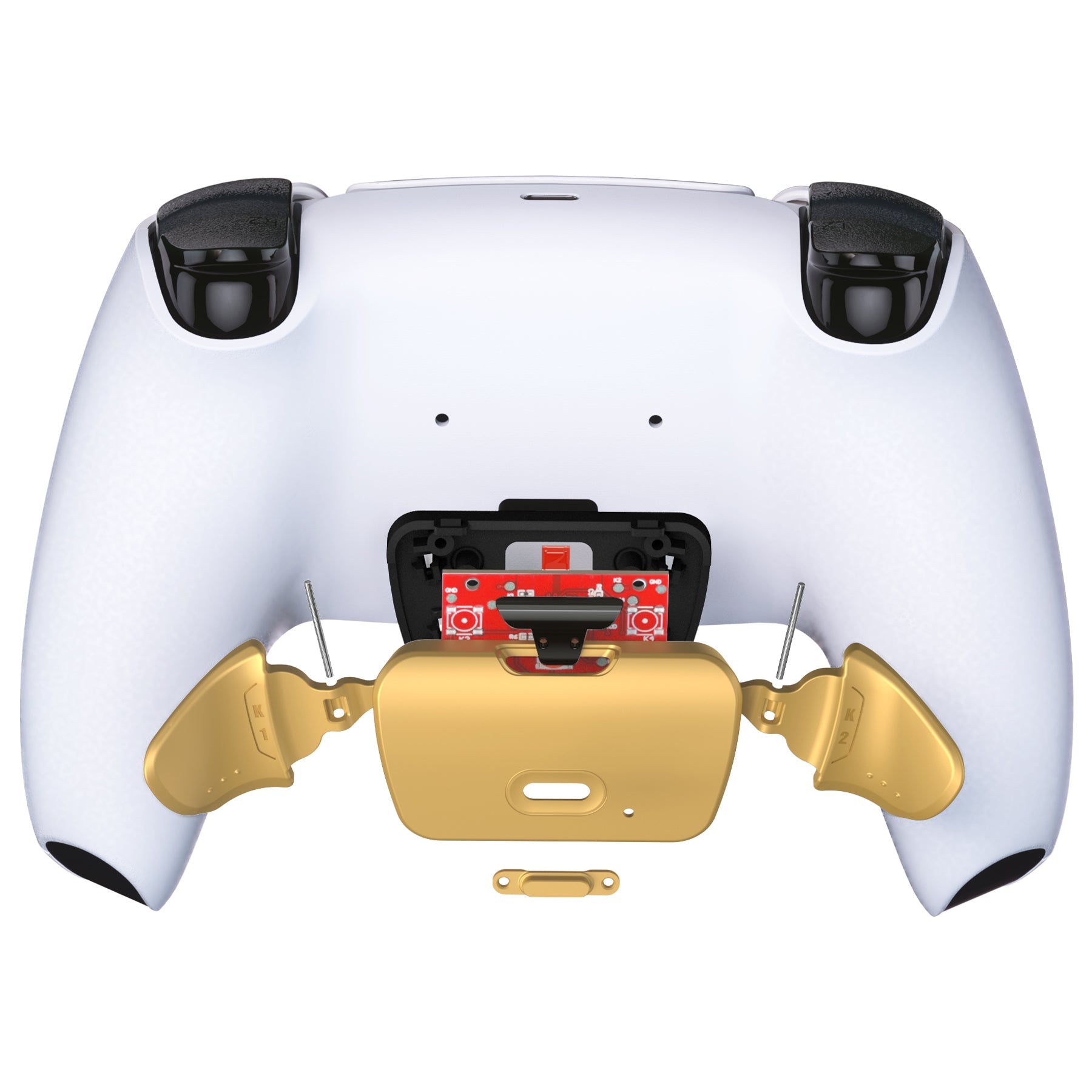 eXtremeRate Real Metal Buttons (RMB) Version Redesigned K1 K2 Back Buttons & Remap PCB Board for eXtremerate RISE Remap Kit, Compatible with PS5 Controller - Gold eXtremeRate
