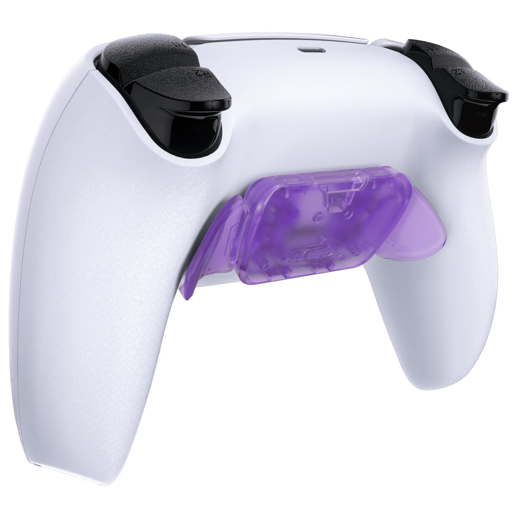 eXtremeRate Replacement Redesigned K1 K2 Back Buttons for eXtremerate RISE Remap Kit, Compatible with PS5 Controller - Clear Atomic Purple eXtremeRate