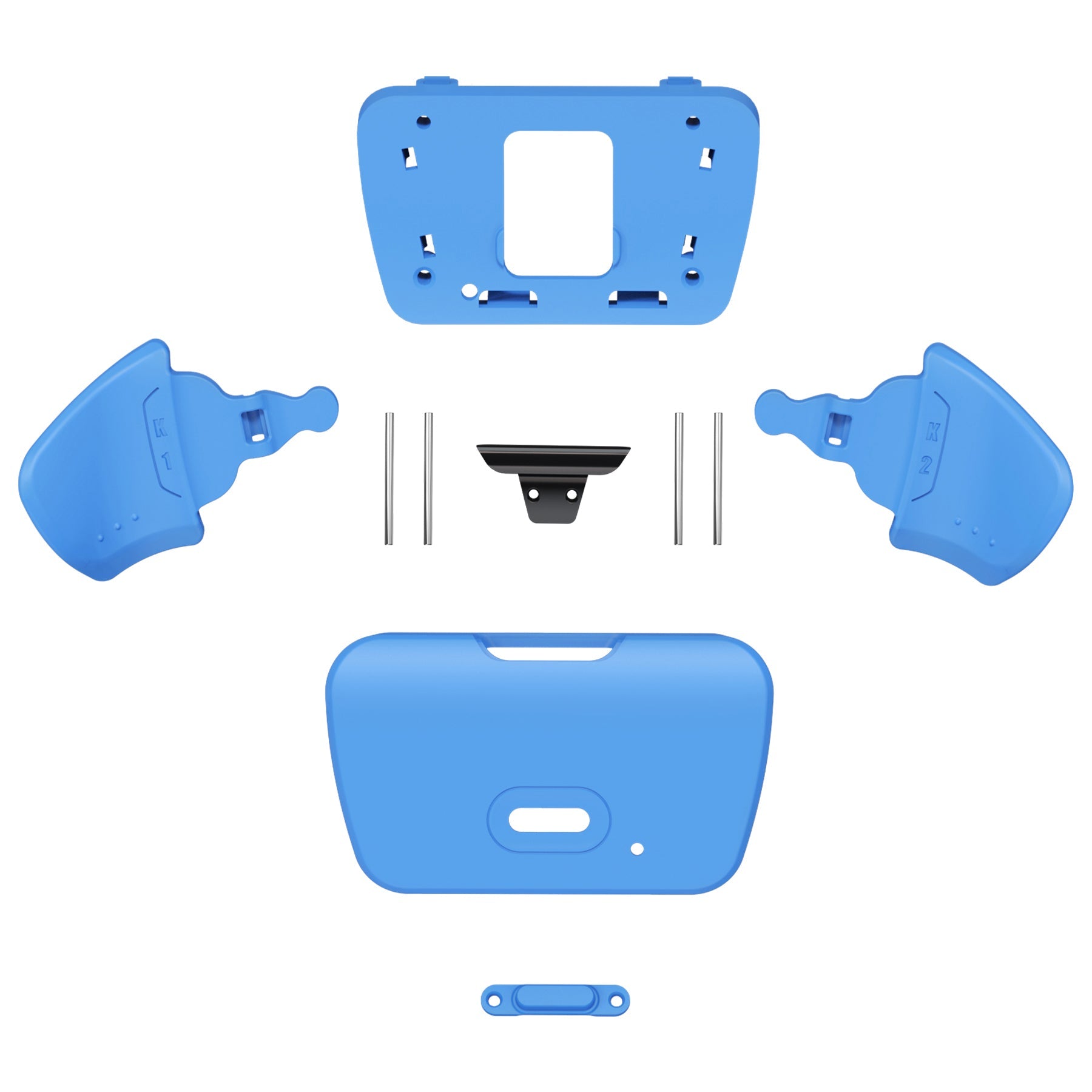eXtremeRate Replacement Redesigned K1 K2 Back Buttons for eXtremerate RISE Remap Kit, Compatible with PS5 Controller - Starlight Blue eXtremeRate