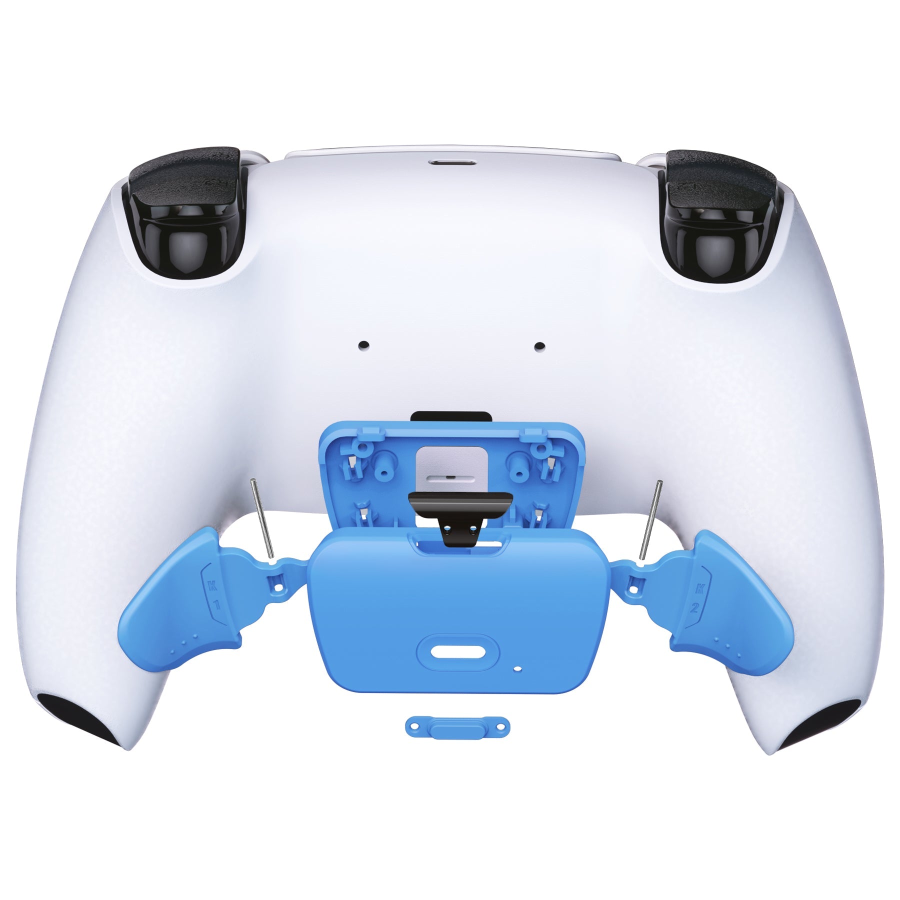 eXtremeRate Replacement Redesigned K1 K2 Back Buttons for eXtremerate RISE Remap Kit, Compatible with PS5 Controller - Starlight Blue eXtremeRate