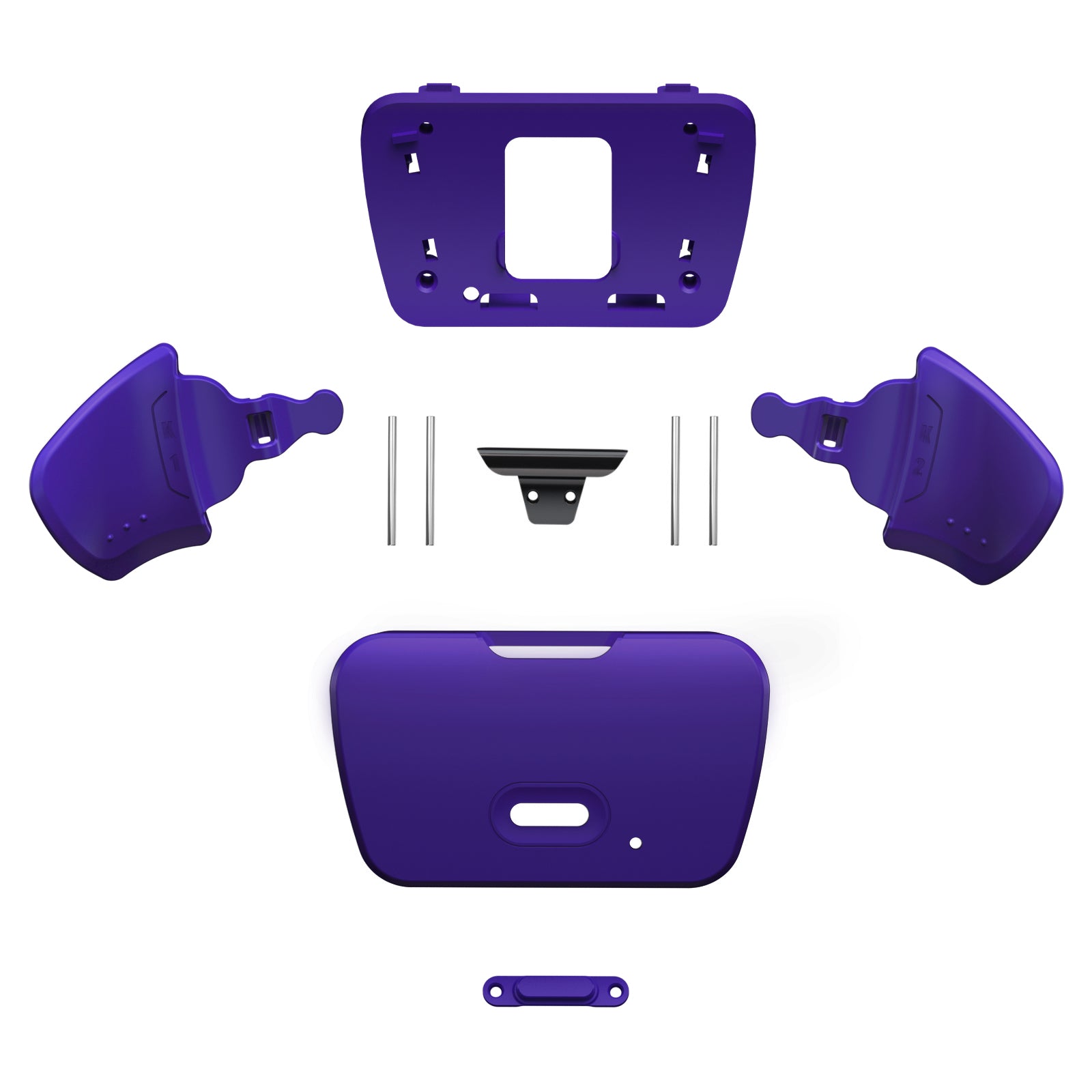 eXtremeRate Replacement Redesigned K1 K2 Back Buttons for eXtremerate RISE Remap Kit, Compatible with PS5 Controller - Galactic Purple eXtremeRate