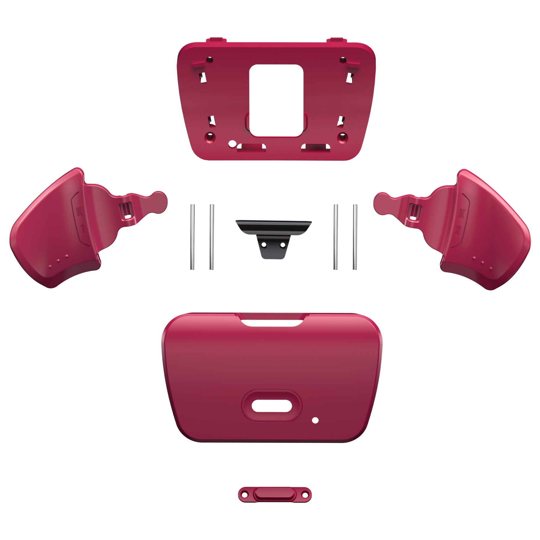 eXtremeRate Replacement Redesigned K1 K2 Back Buttons for eXtremerate RISE Remap Kit, Compatible with PS5 Controller - Cosmic Red eXtremeRate