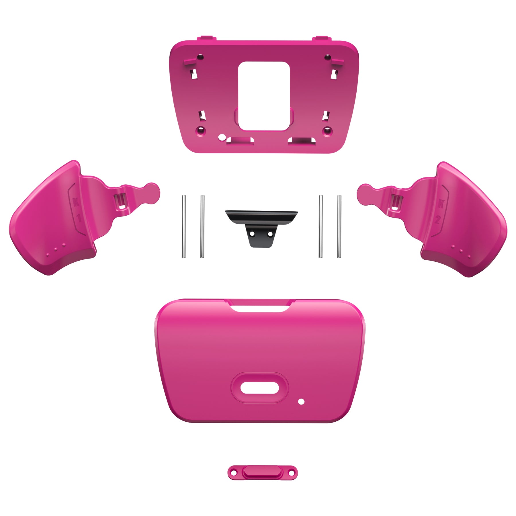 eXtremeRate Replacement Redesigned K1 K2 Back Buttons for eXtremerate RISE Remap Kit, Compatible with PS5 Controller - Nova Pink eXtremeRate