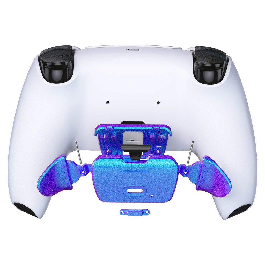 eXtremeRate Replacement Redesigned K1 K2 Back Buttons for eXtremerate RISE Remap Kit, Compatible with PS5 Controller - Chameleon Purple Blue eXtremeRate