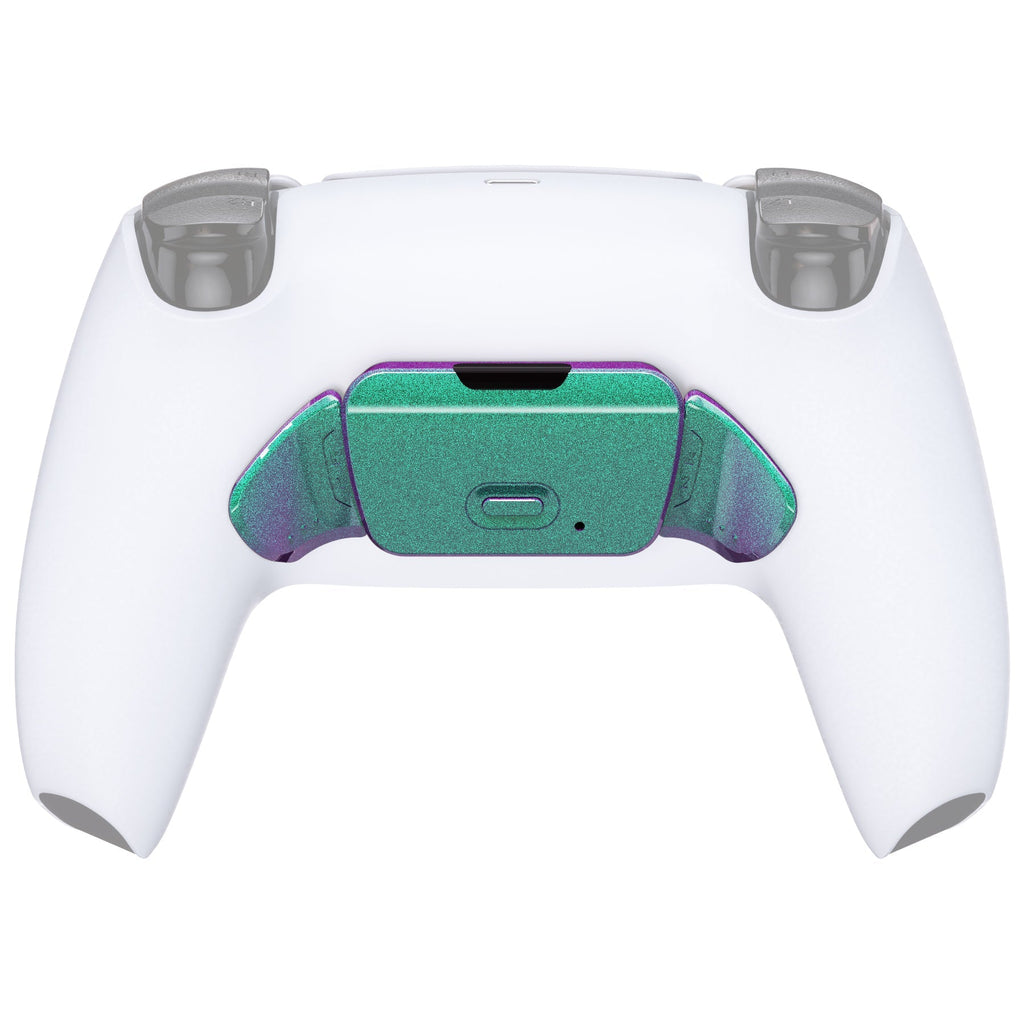 eXtremeRate Replacement Redesigned K1 K2 Back Buttons for eXtremerate RISE Remap Kit, Compatible with PS5 Controller - Chameleon Green Purple eXtremeRate