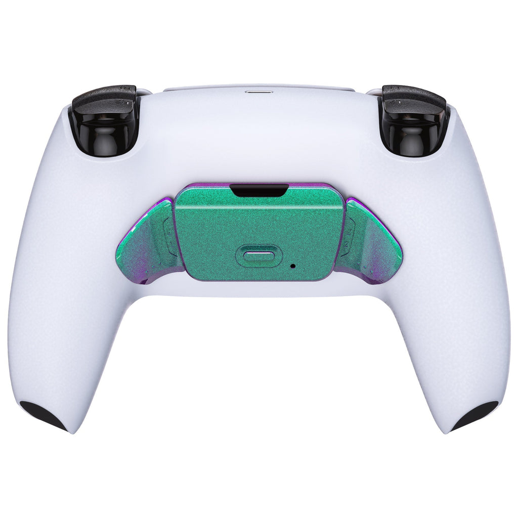 eXtremeRate Replacement Redesigned K1 K2 Back Buttons for eXtremerate RISE Remap Kit, Compatible with PS5 Controller - Chameleon Green Purple eXtremeRate