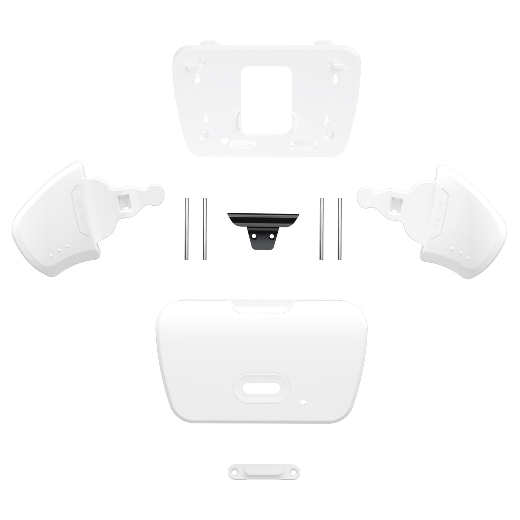 eXtremeRate Replacement Redesigned K1 K2 Back Buttons for eXtremerate RISE Remap Kit, Compatible with PS5 Controller - White eXtremeRate