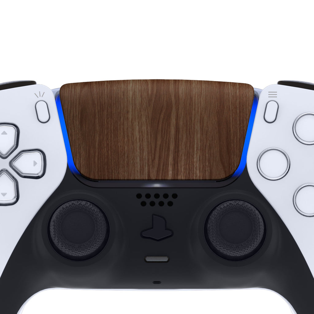 eXtremeRate Replacement Custom Touchpad Cover Compatible with PS5 Controller BDM-010/020/030/040/050/060 - Wood Grain eXtremeRate