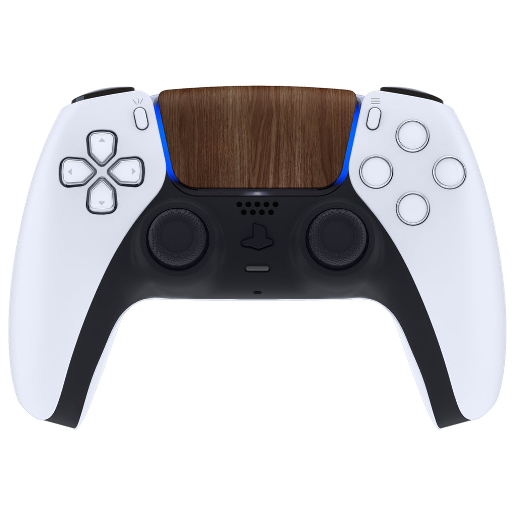 eXtremeRate Replacement Custom Touchpad Cover Compatible with PS5 Controller BDM-010/020/030/040/050/060 - Wood Grain eXtremeRate