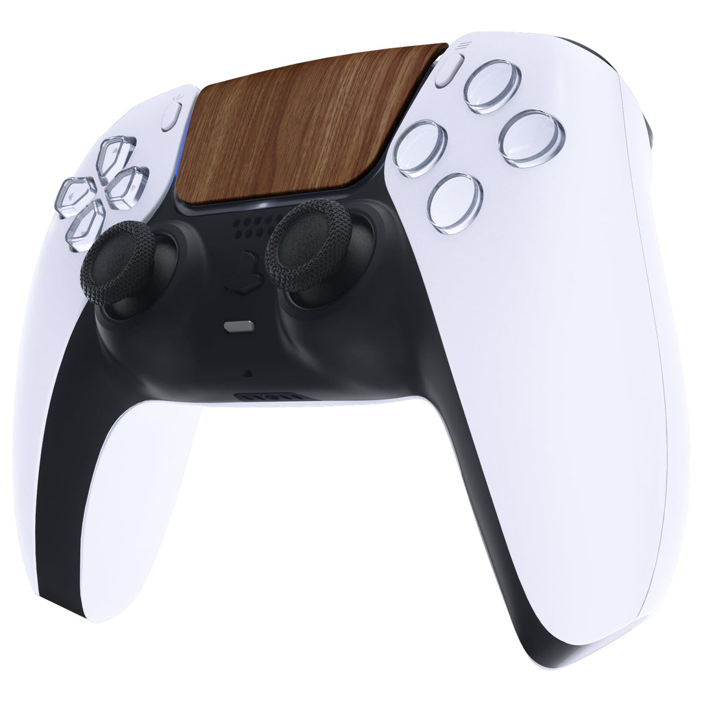 eXtremeRate Replacement Custom Touchpad Cover Compatible with PS5 Controller BDM-010/020/030/040/050/060 - Wood Grain eXtremeRate